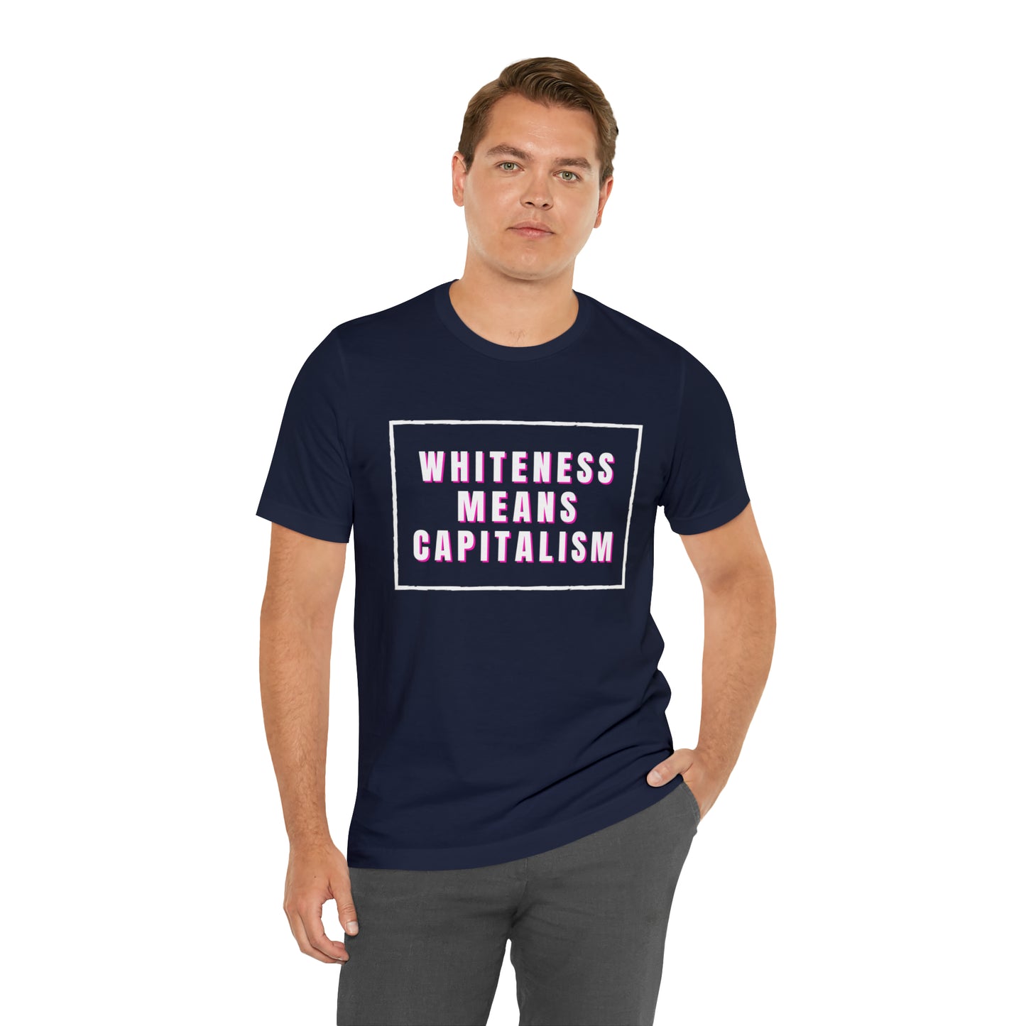 Whiteness Means Capitalism Unisex Jersey Short Sleeve Tee