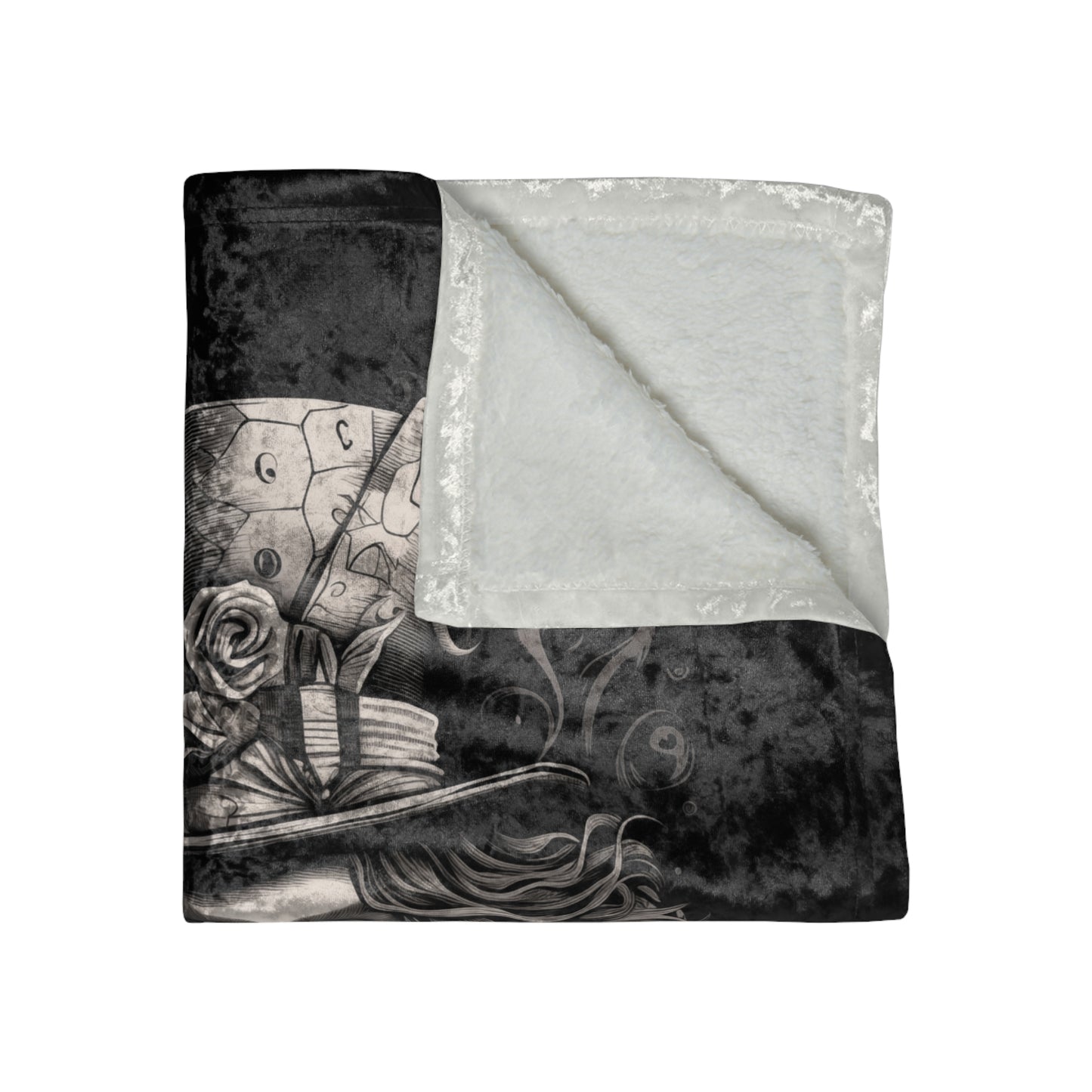 We're All Mad Here Signature Crushed Velvet Blanket