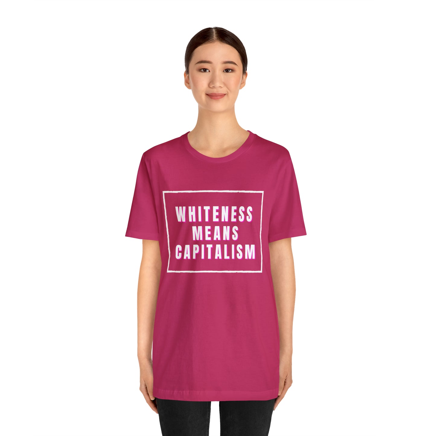 Whiteness Means Capitalism Unisex Jersey Short Sleeve Tee