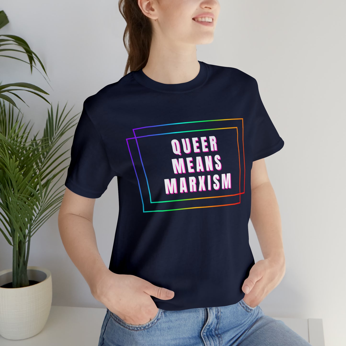 Queer Means Marxism Unisex Jersey Short Sleeve Tee
