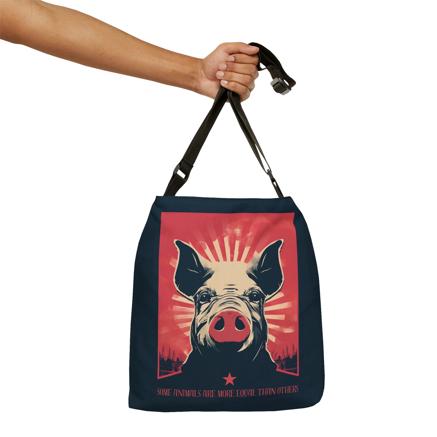 Some Animals Are More Equal Than Others Adjustable Tote Bag (AOP)