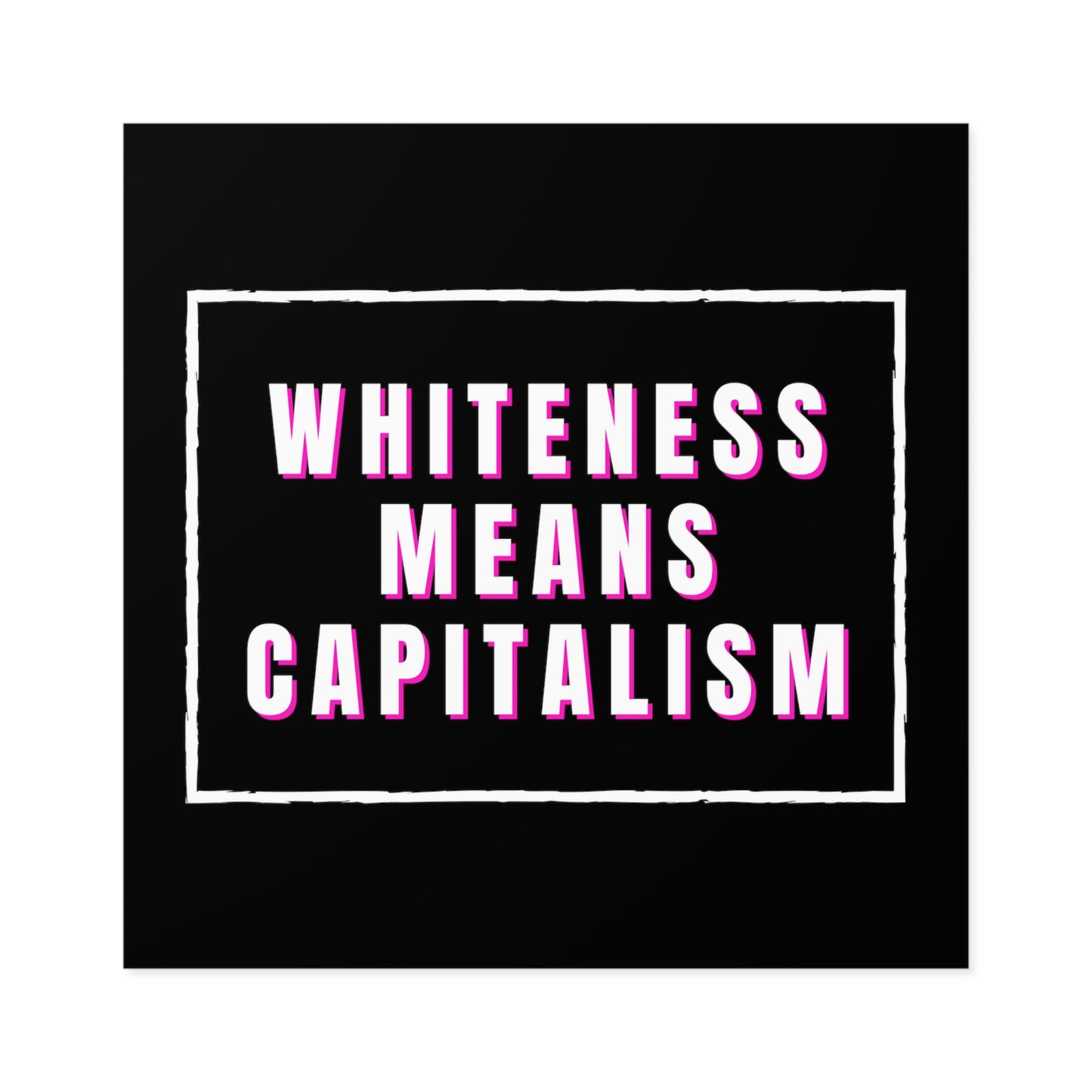 Whiteness is Capitalism Square Stickers, Indoor\Outdoor
