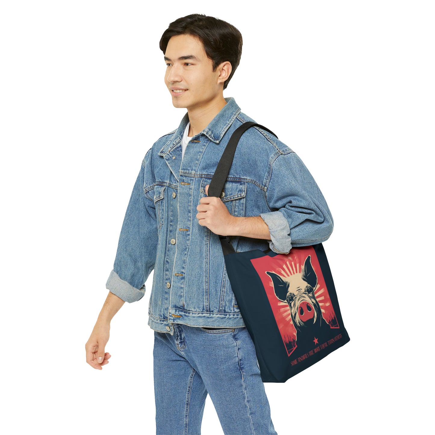 Some Animals Are More Equal Than Others Adjustable Tote Bag (AOP)