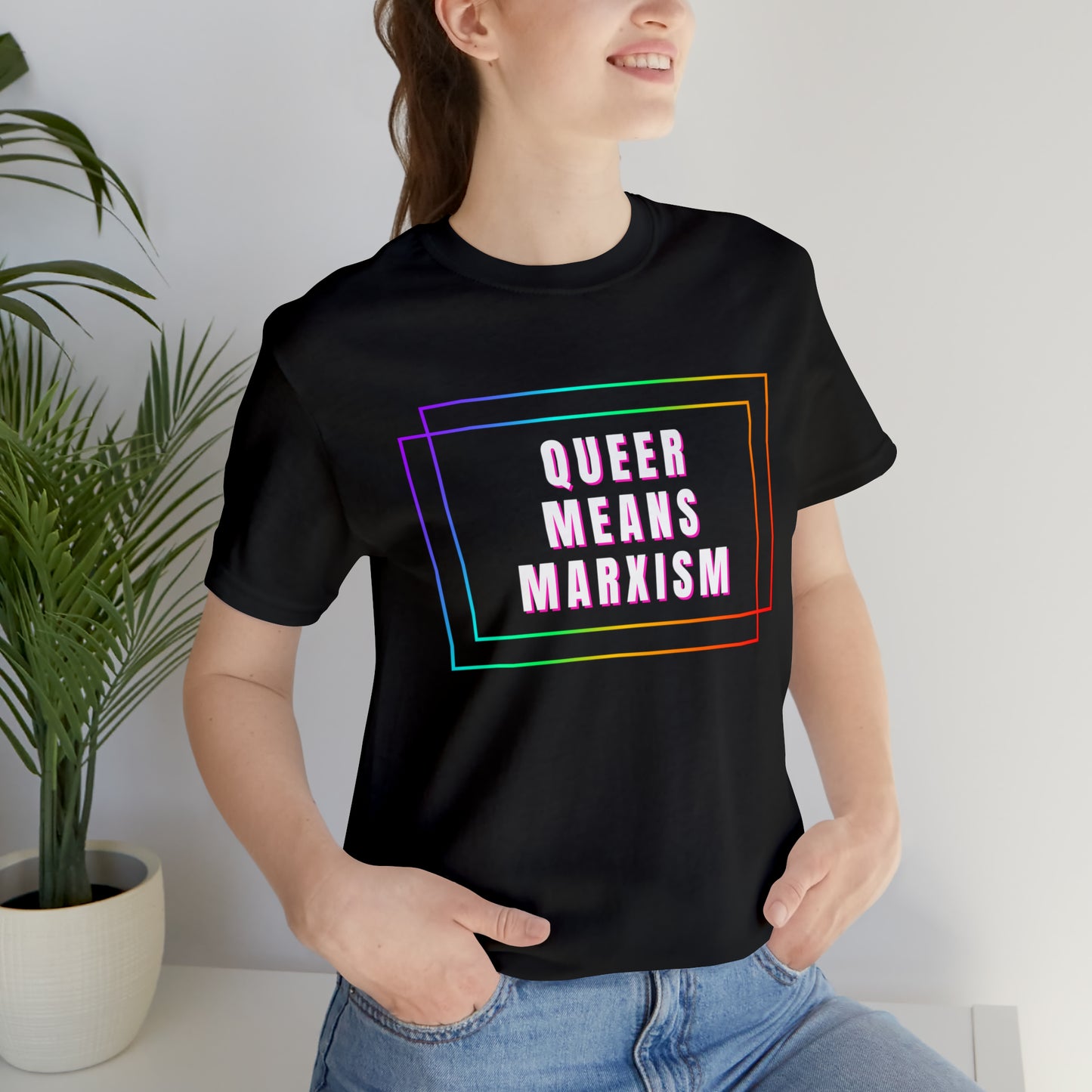 Queer Means Marxism Unisex Jersey Short Sleeve Tee