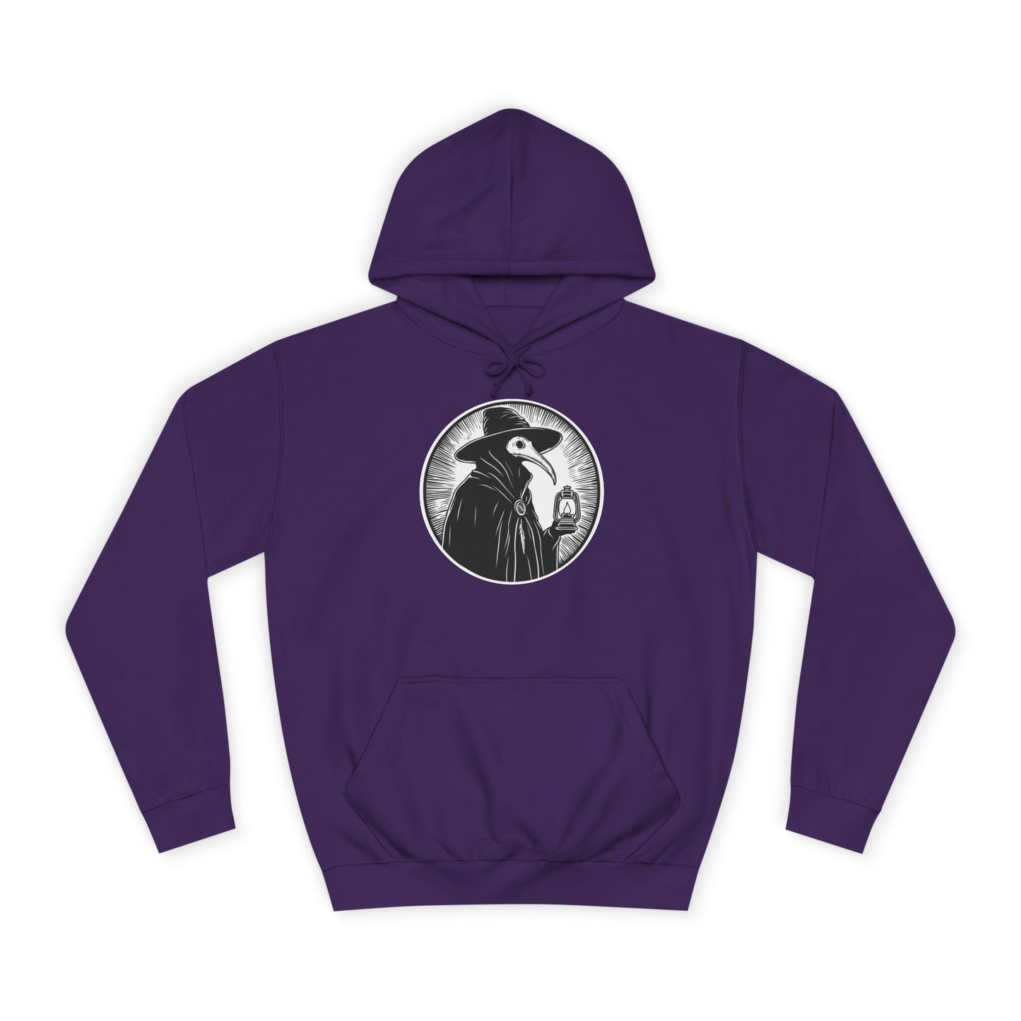 Decode The Left Plague Doctor Unisex College Hoodie