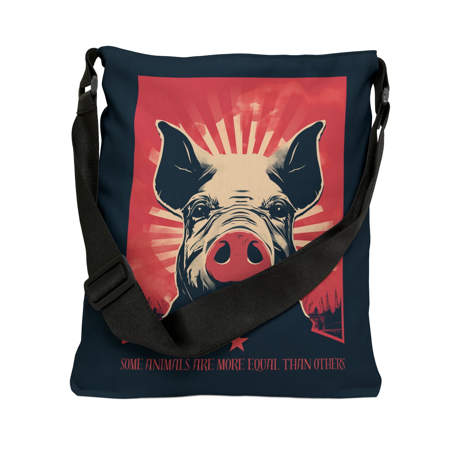 Some Animals Are More Equal Than Others Adjustable Tote Bag (AOP)