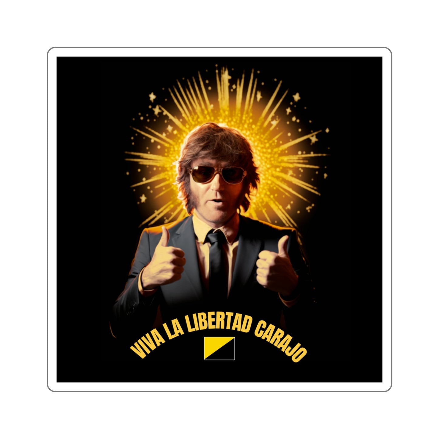 Javier Milei Square Stickers