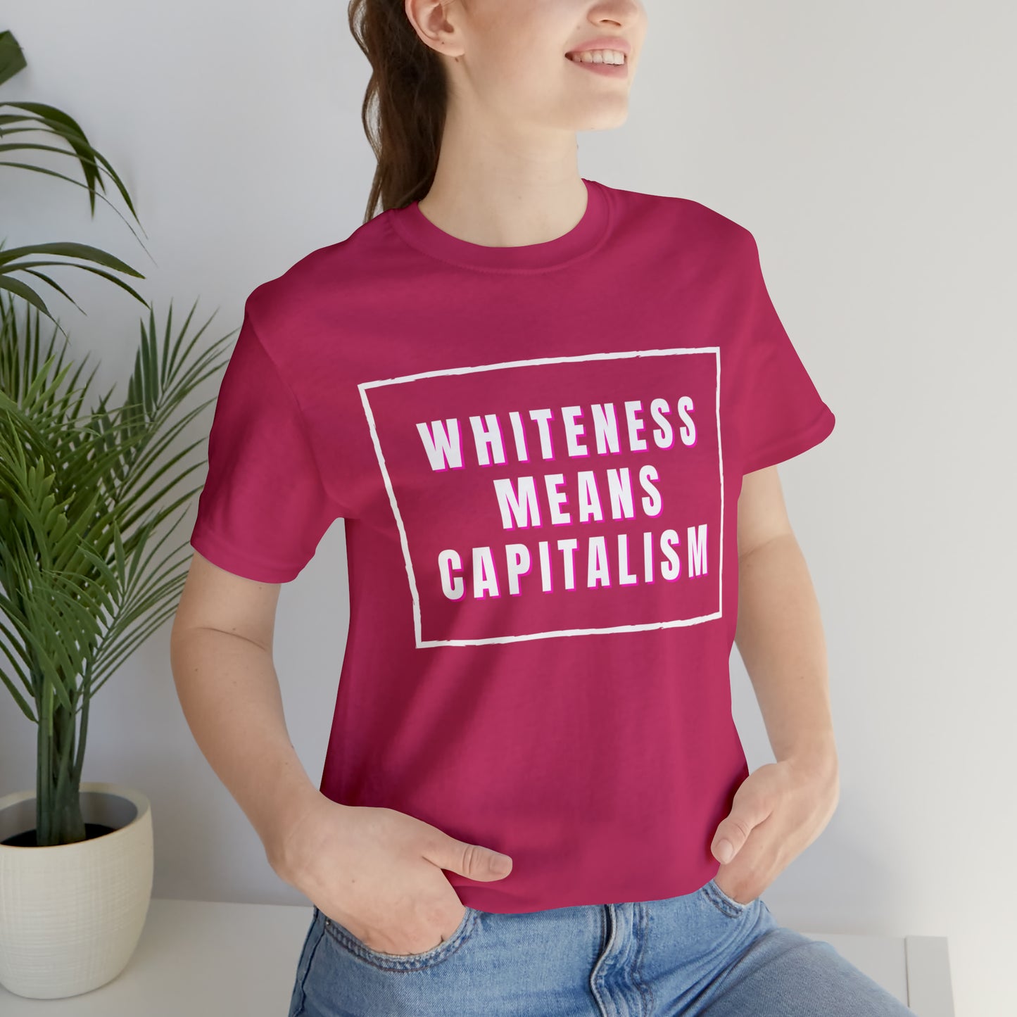 Whiteness Means Capitalism Unisex Jersey Short Sleeve Tee