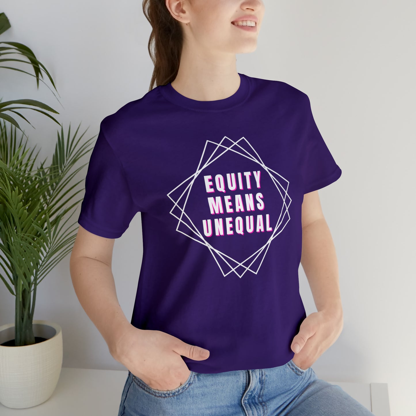 Equity Means Unequal Unisex Jersey Short Sleeve Tee