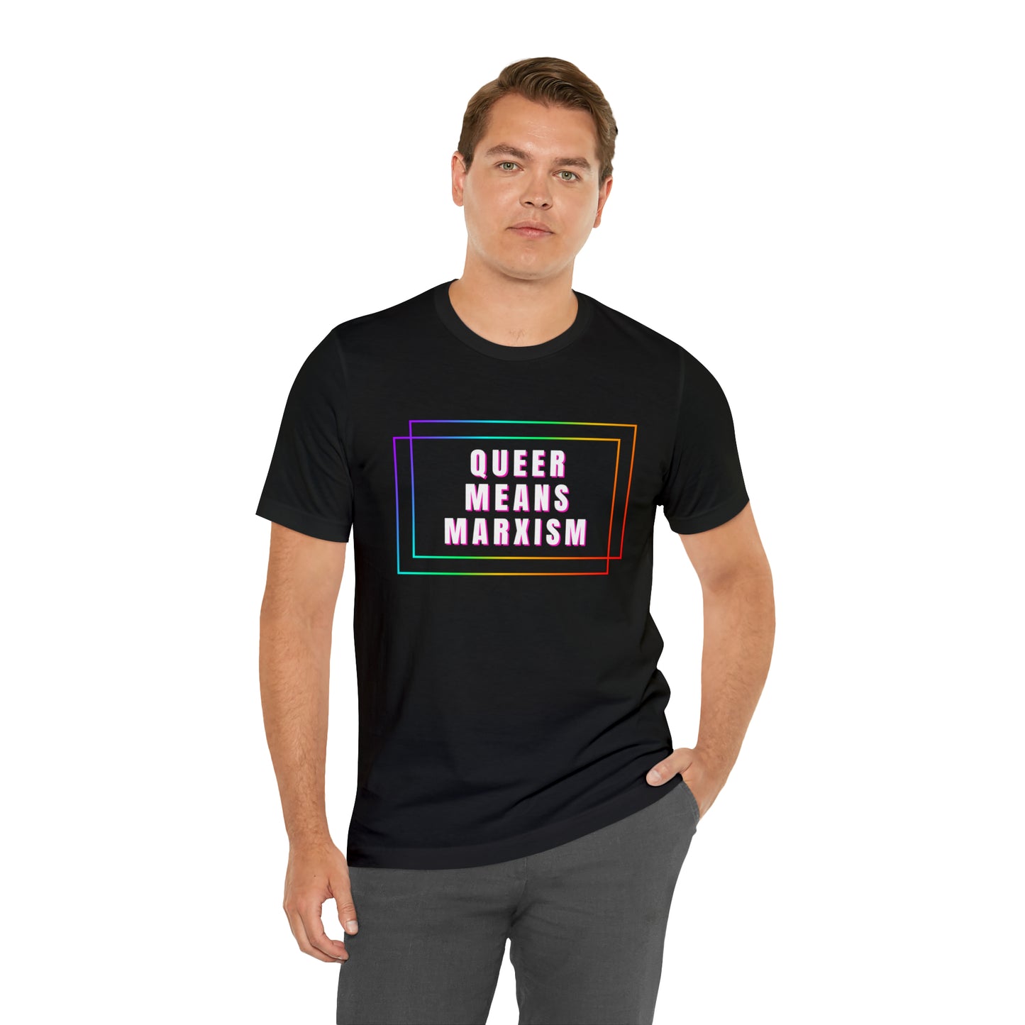 Queer Means Marxism Unisex Jersey Short Sleeve Tee