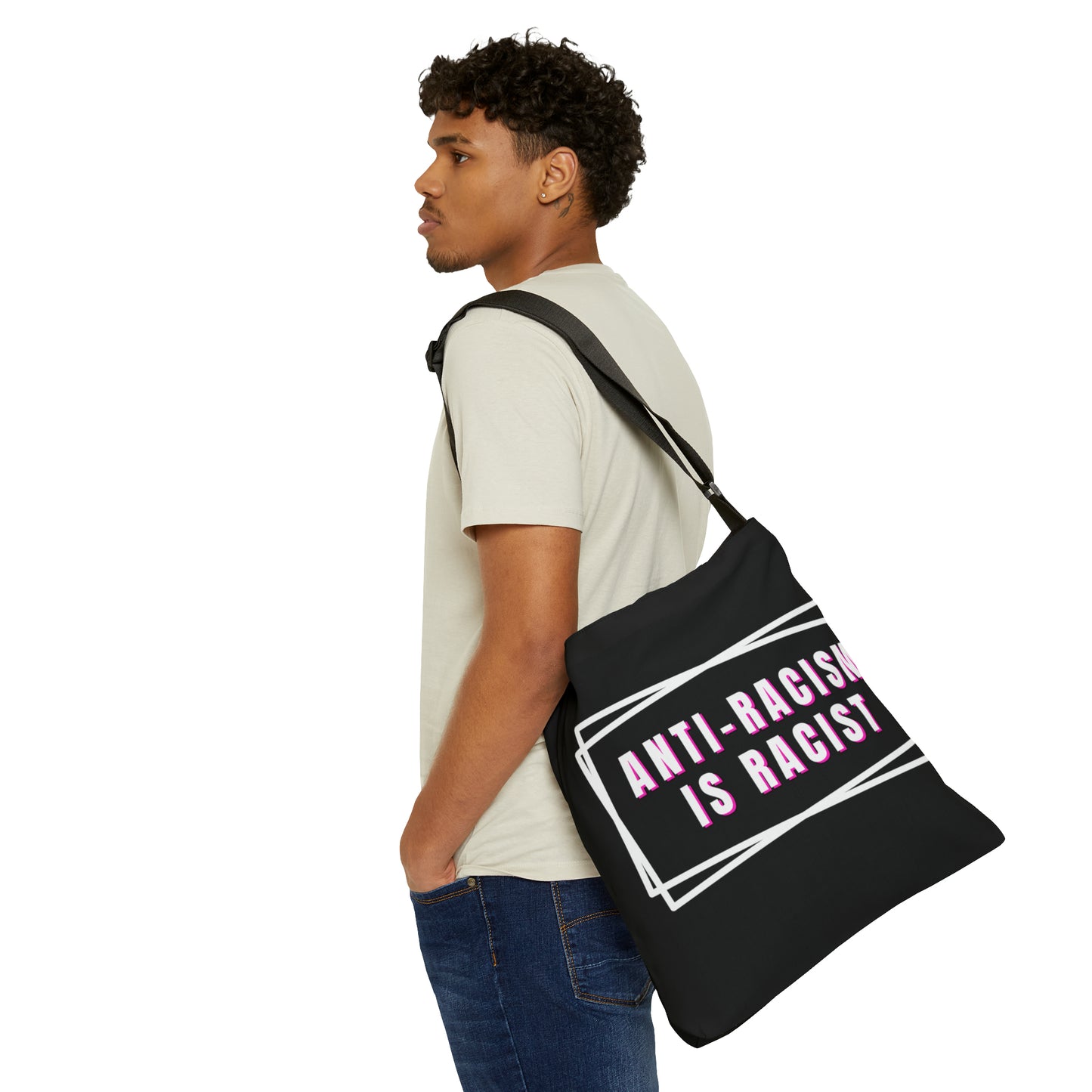 Anti-Racism Is Racist Adjustable Tote Bag (AOP)