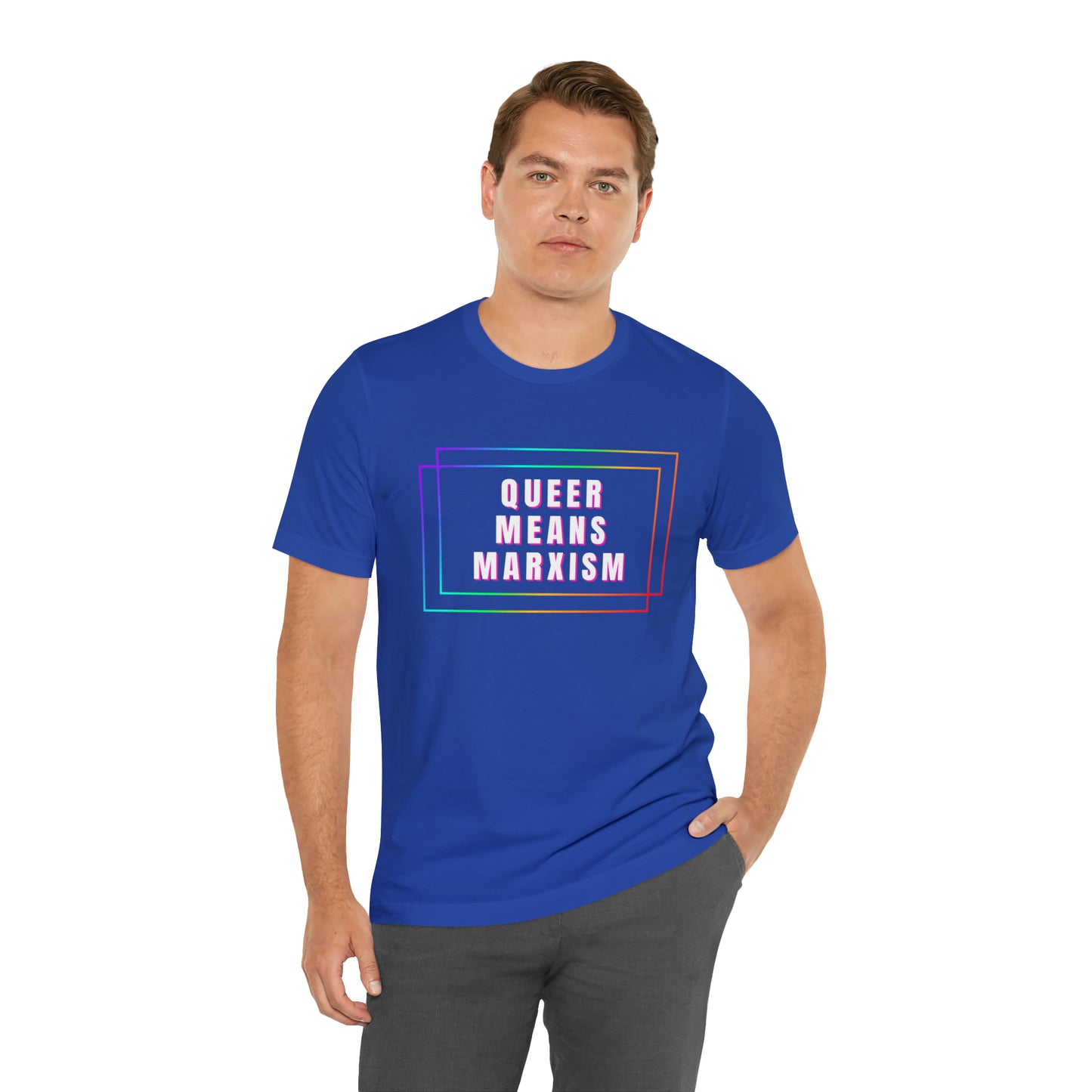 Queer Means Marxism Unisex Jersey Short Sleeve Tee