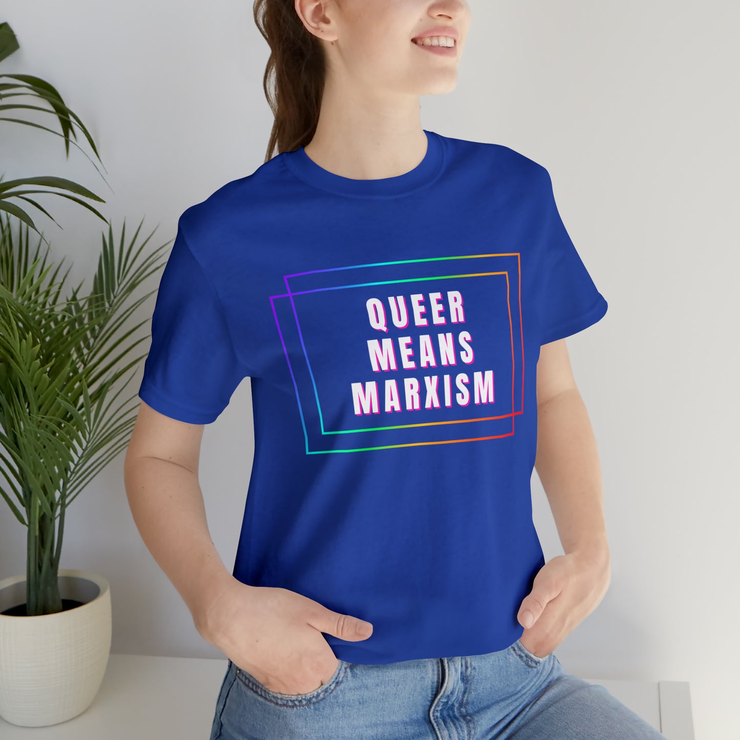 Queer Means Marxism Unisex Jersey Short Sleeve Tee