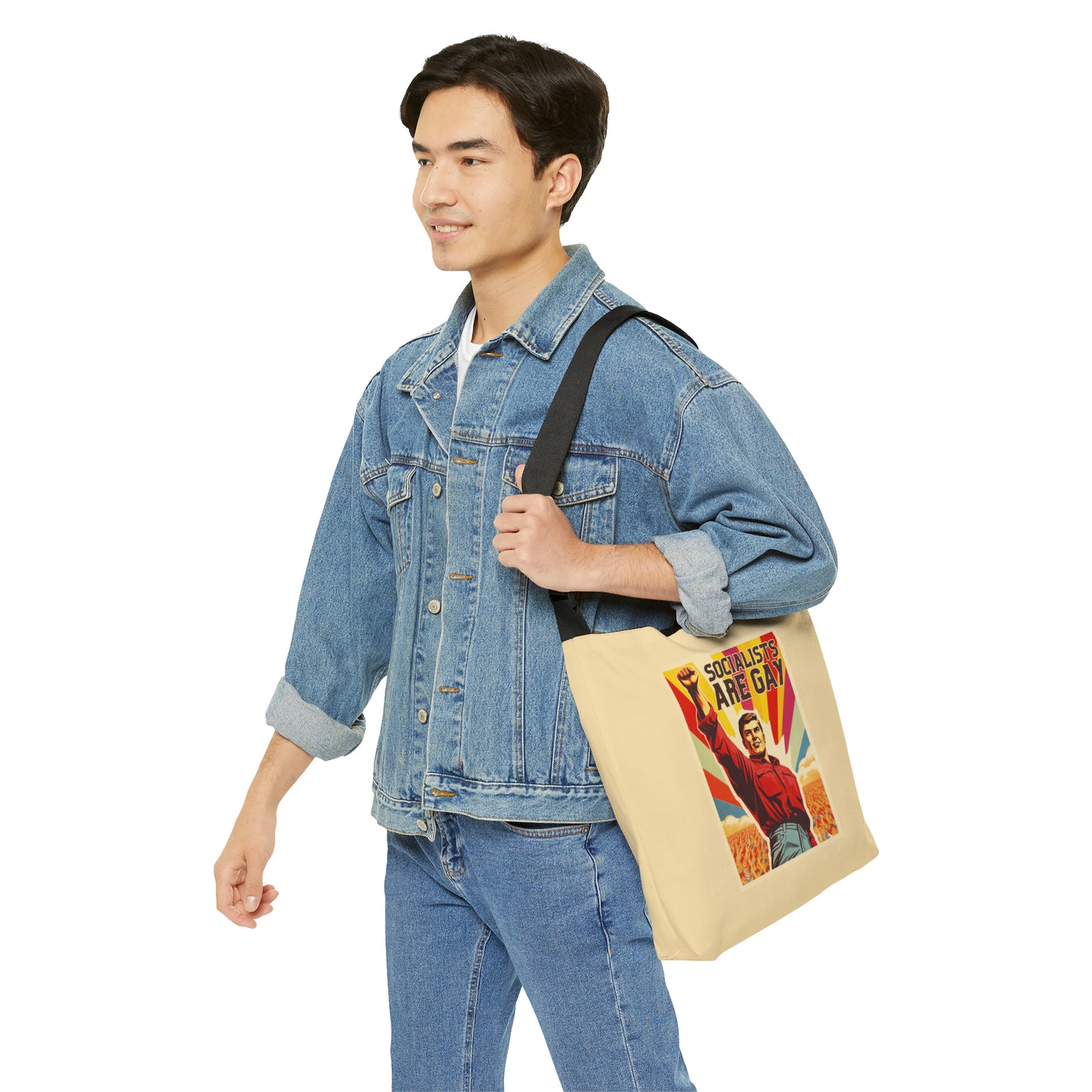 Socialists Are Gay Adjustable Tote Bag