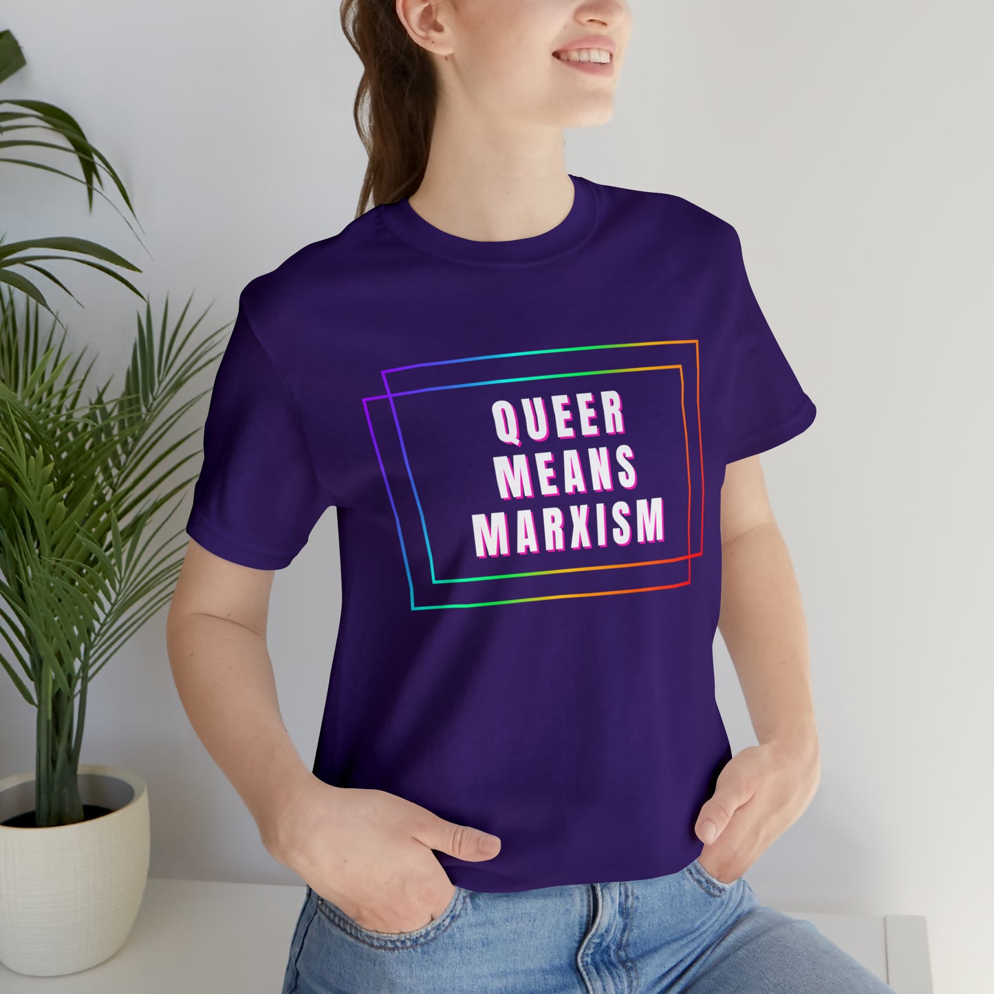Queer Means Marxism Unisex Jersey Short Sleeve Tee