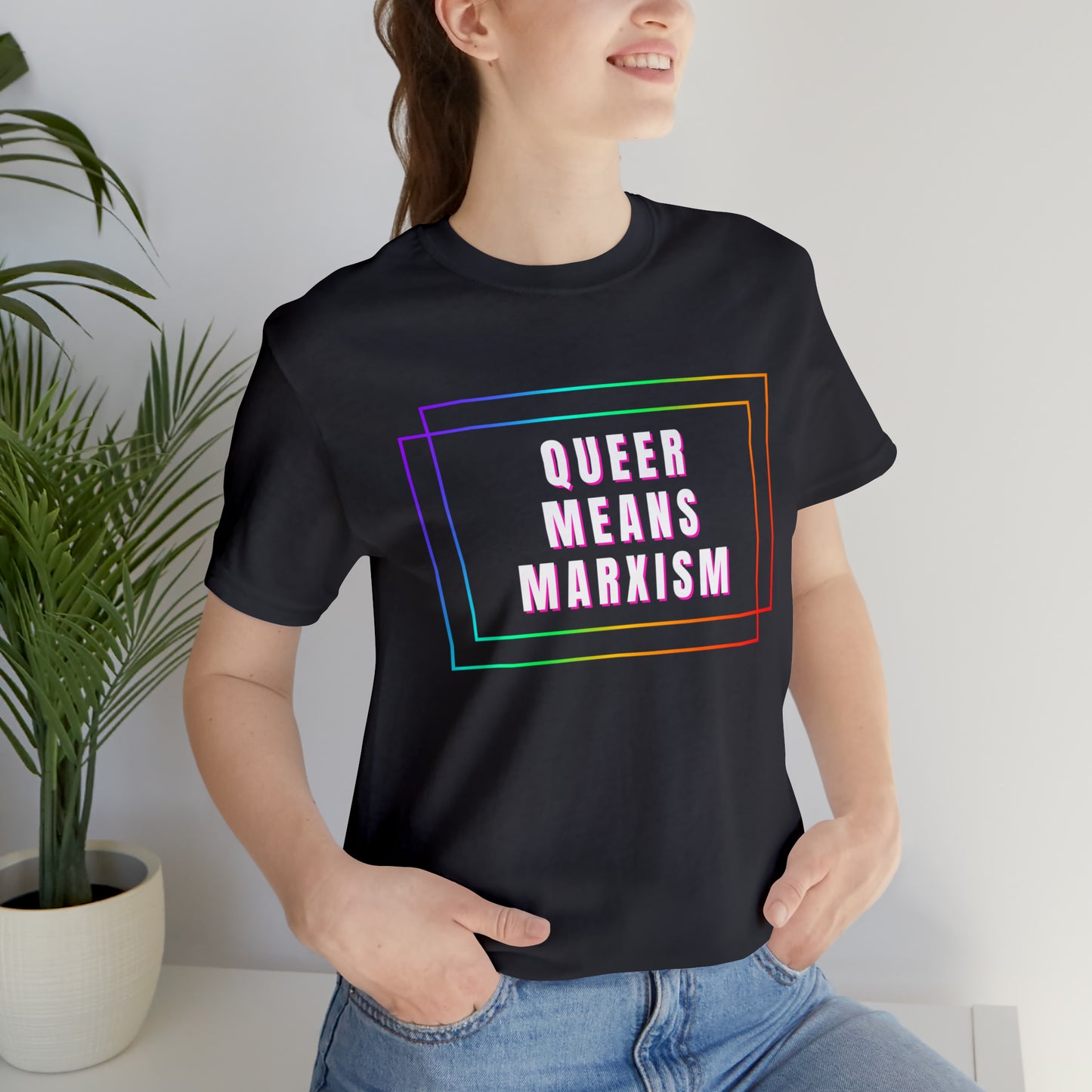 Queer Means Marxism Unisex Jersey Short Sleeve Tee