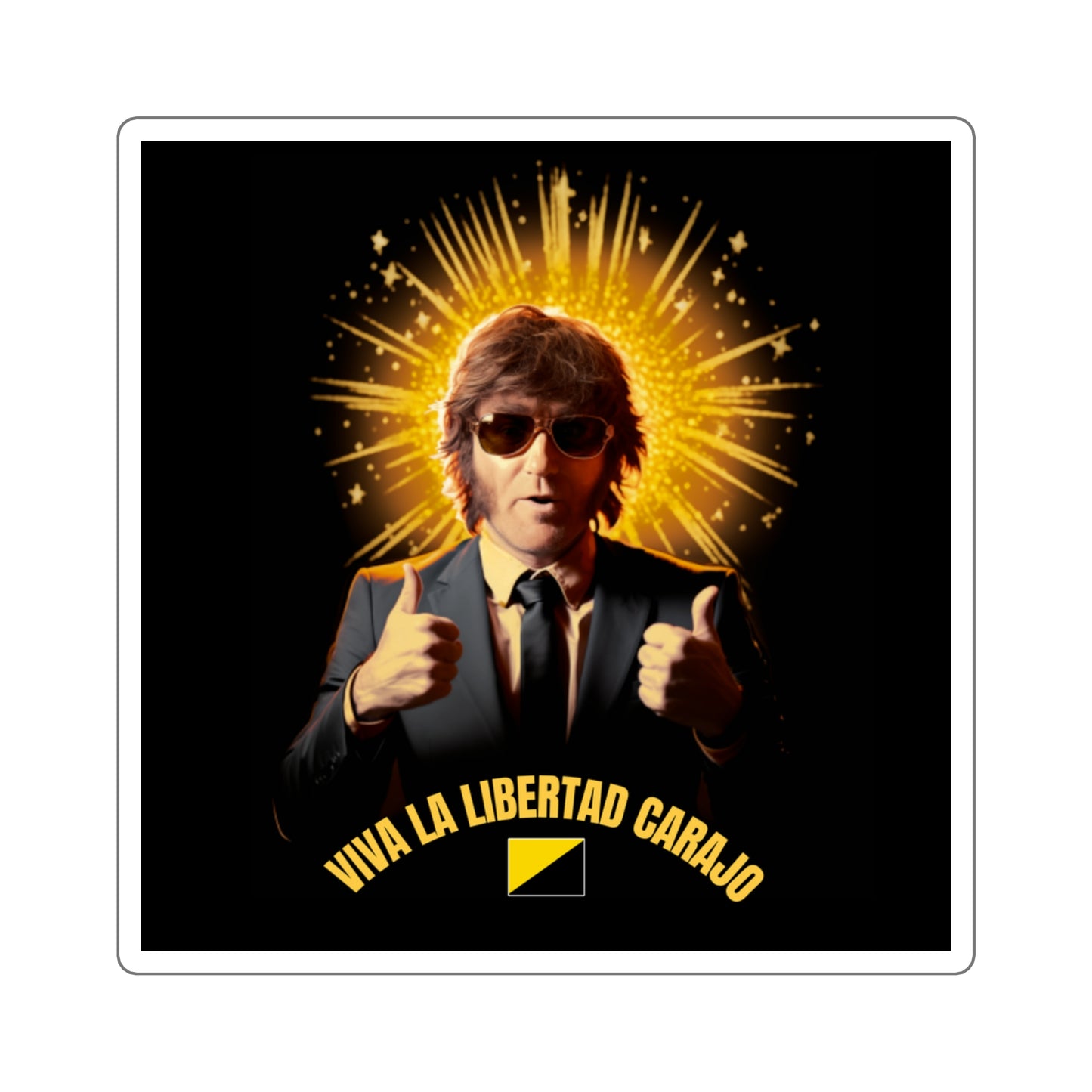 Javier Milei Square Stickers
