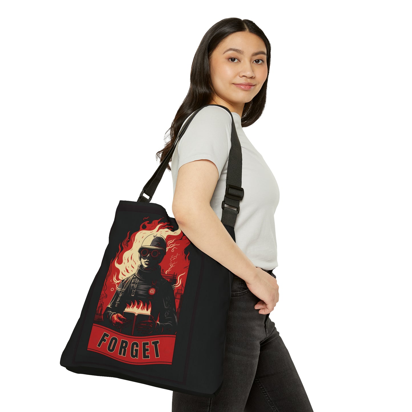 Fahrenheit 451 Adjustable Tote Bag (AOP)