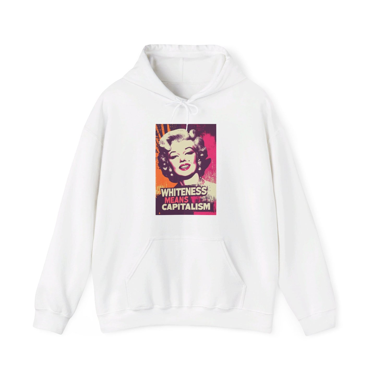 Whiteness Means Capitalism Warhol Tribute Unisex Heavy Blend™ Hooded Sweatshirt