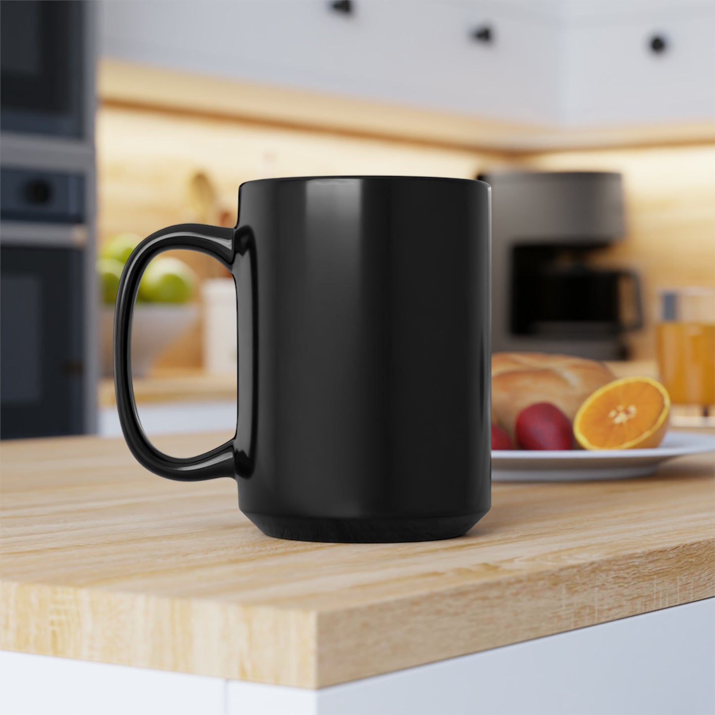 Trump Mug Shot #ResistFascism Black Mug, 15oz