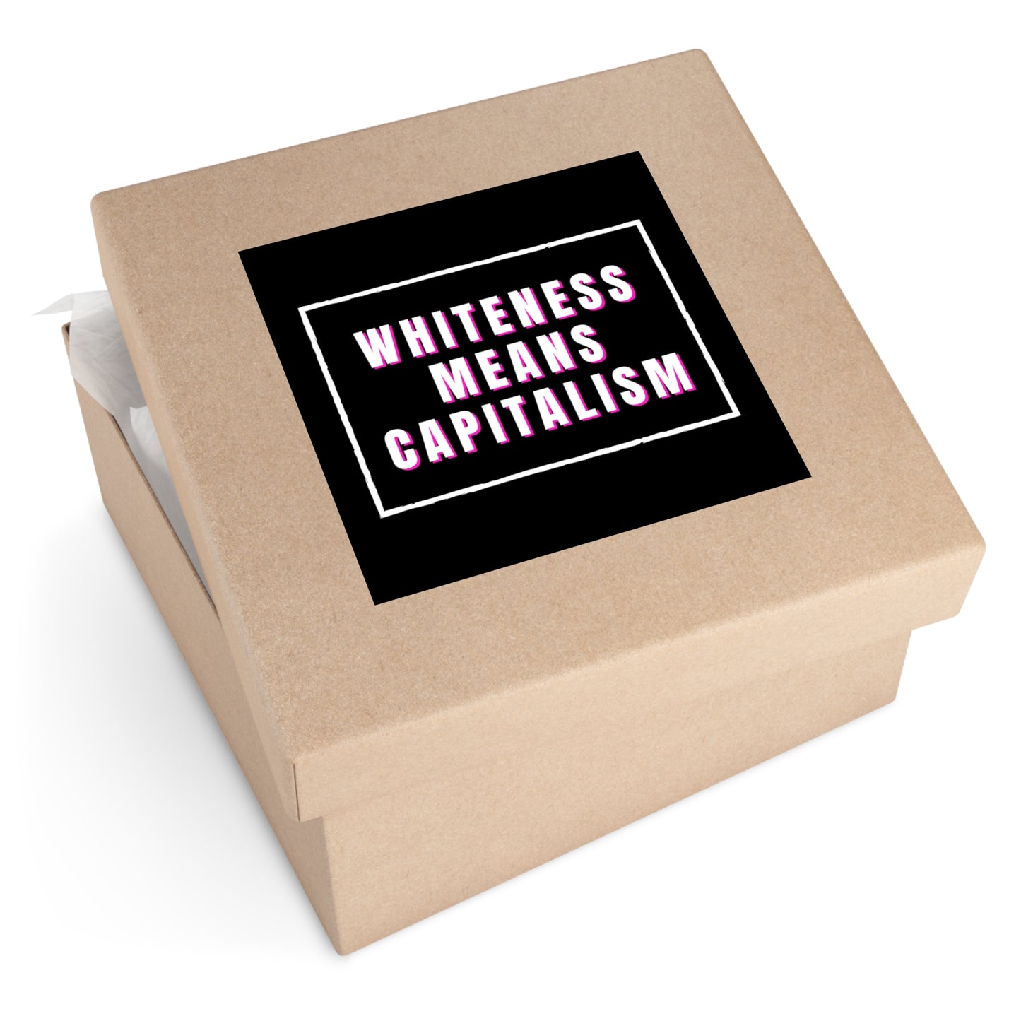 Whiteness is Capitalism Square Stickers, Indoor\Outdoor