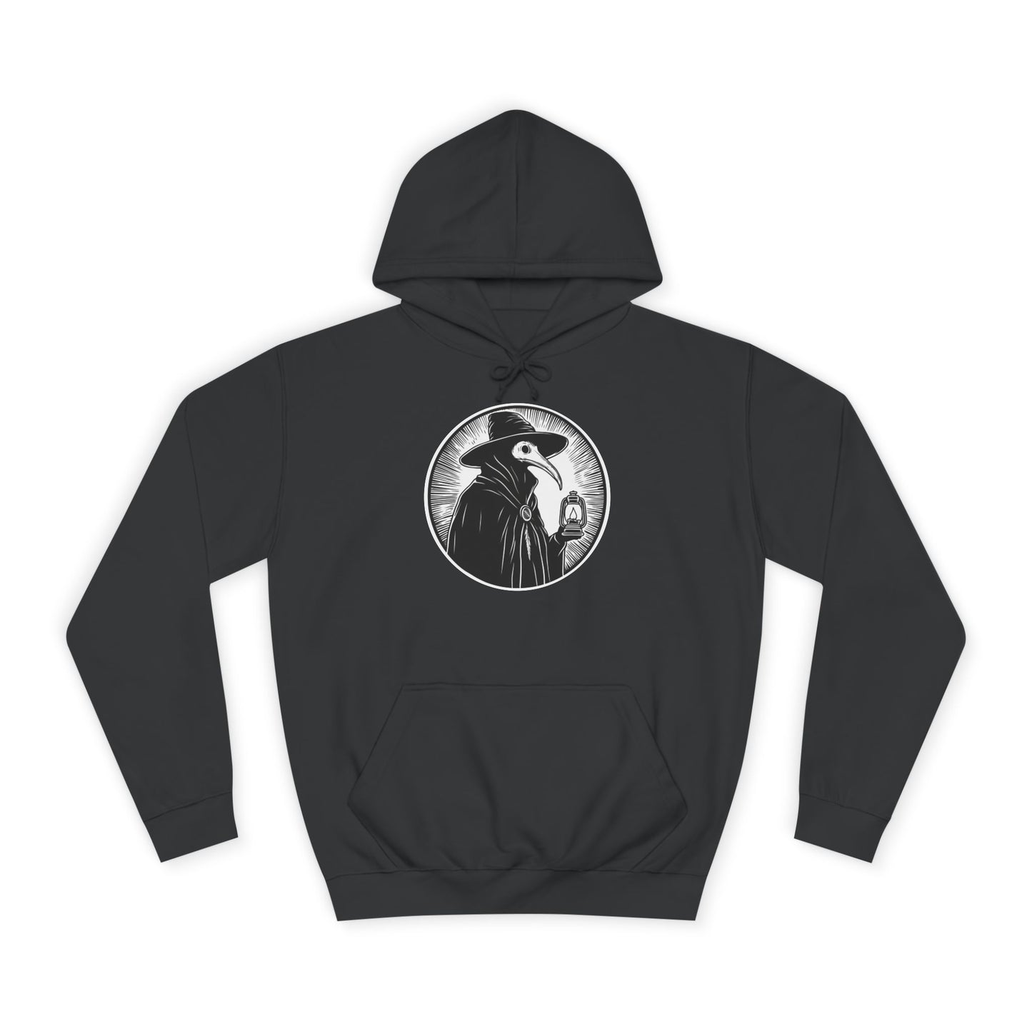 Decode The Left Plague Doctor Unisex College Hoodie
