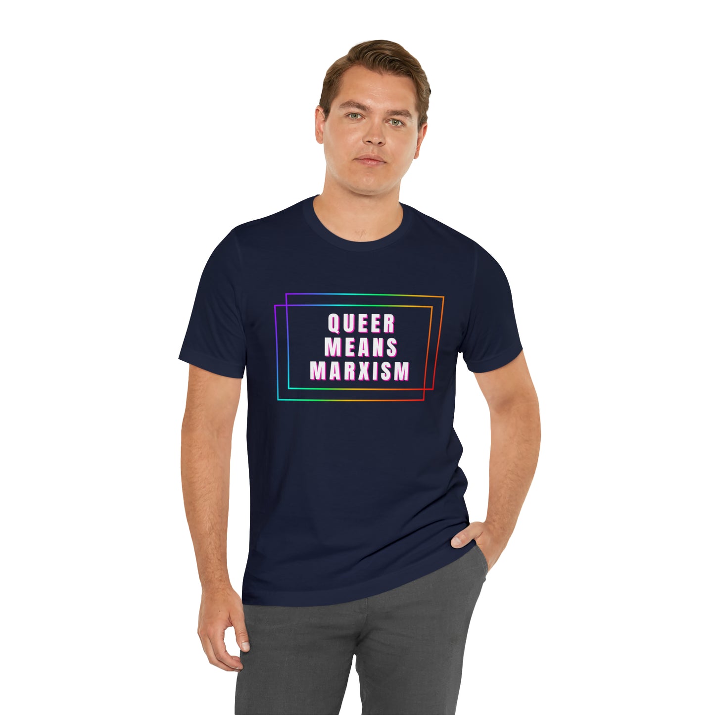 Queer Means Marxism Unisex Jersey Short Sleeve Tee