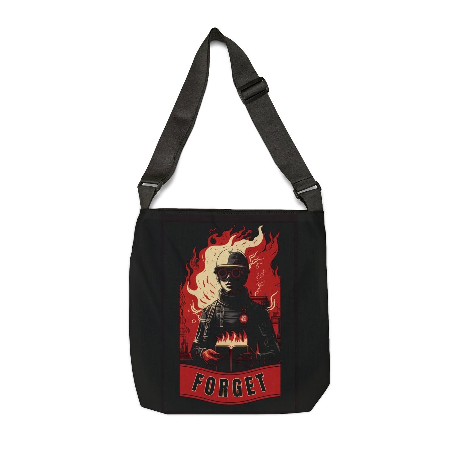 Fahrenheit 451 Adjustable Tote Bag (AOP)