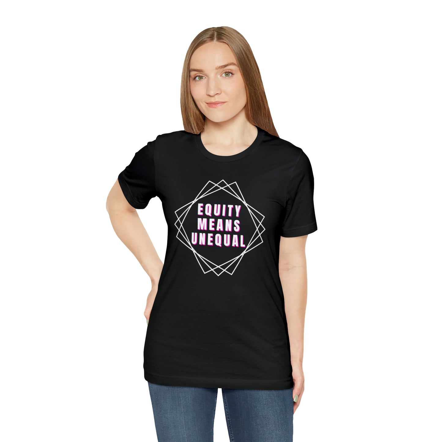 Equity Means Unequal Unisex Jersey Short Sleeve Tee