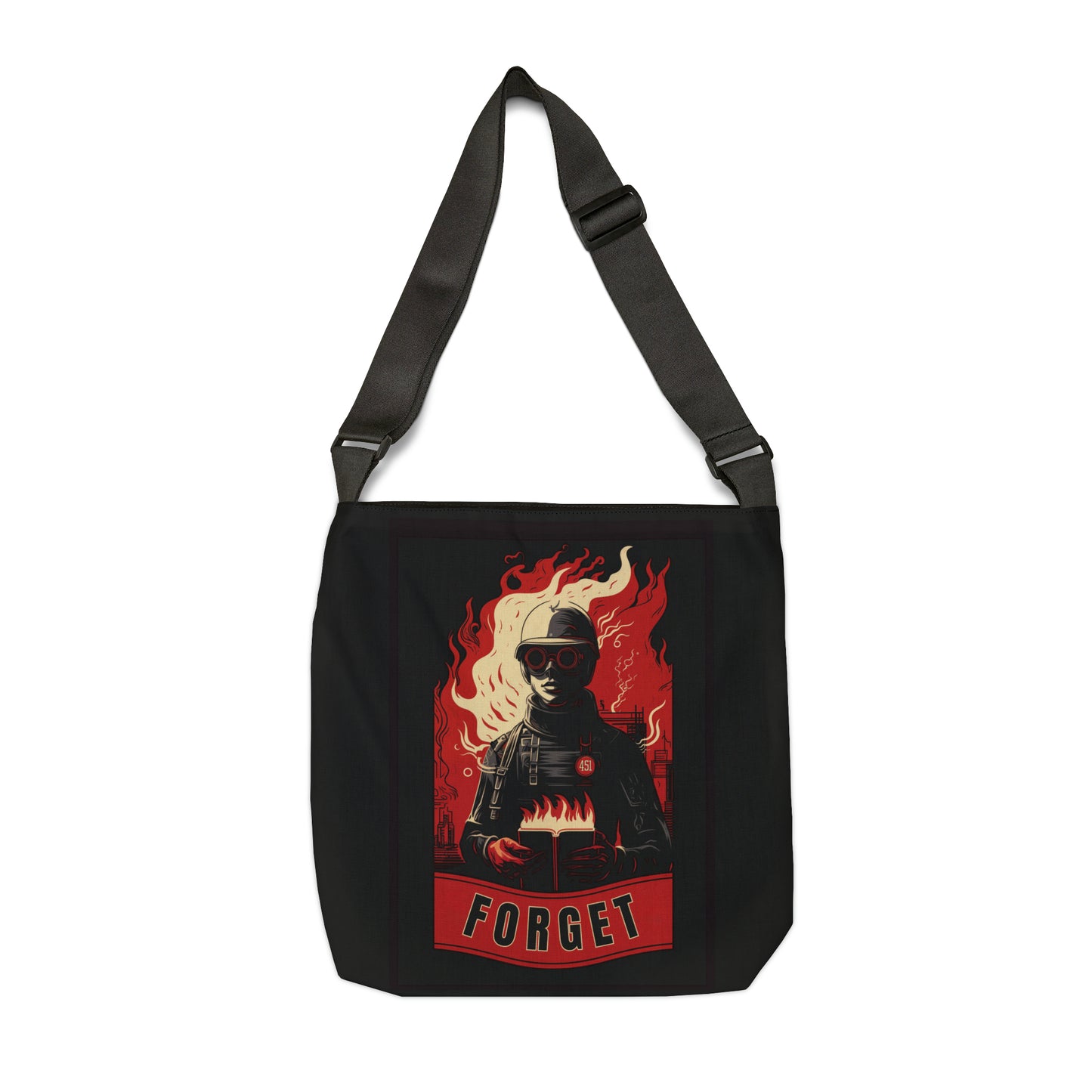 Fahrenheit 451 Adjustable Tote Bag (AOP)