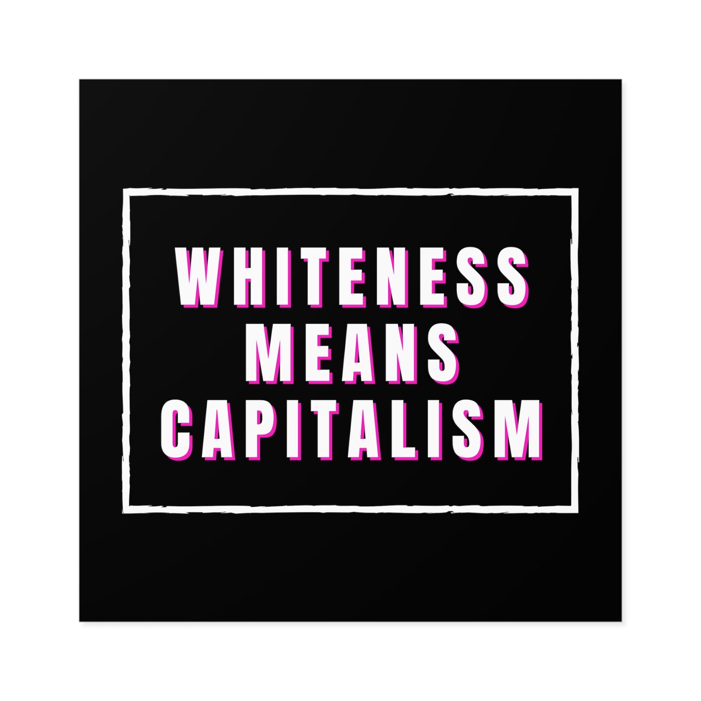 Whiteness is Capitalism Square Stickers, Indoor\Outdoor