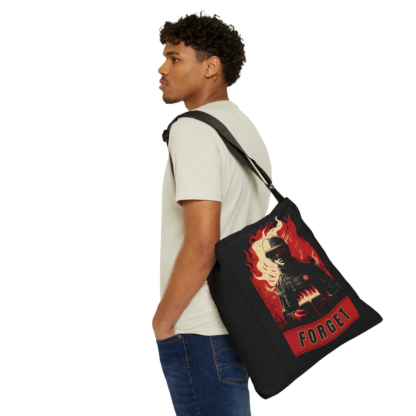 Fahrenheit 451 Adjustable Tote Bag (AOP)