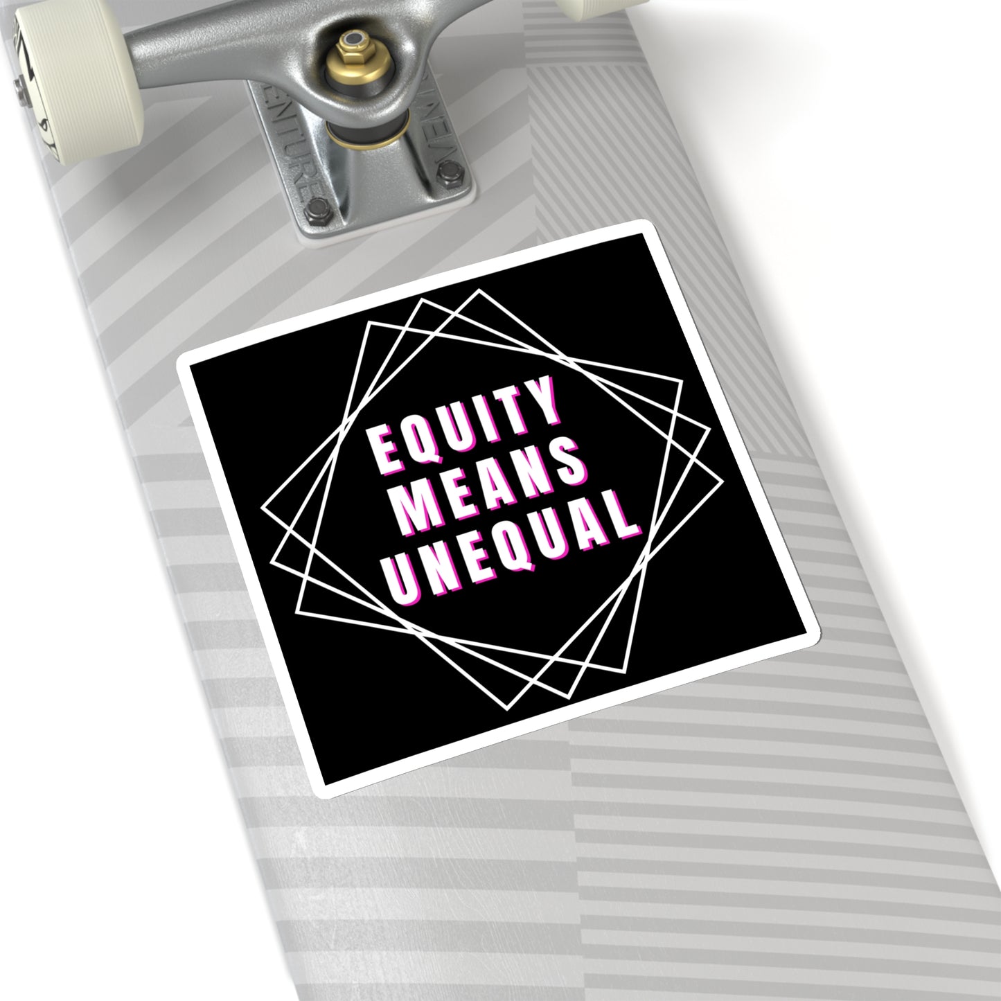 Equity Means Unequal Kiss-Cut Stickers