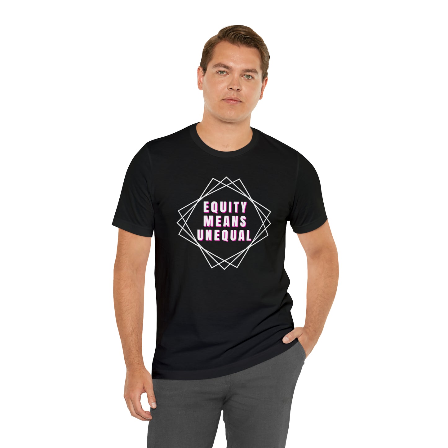 Equity Means Unequal Unisex Jersey Short Sleeve Tee