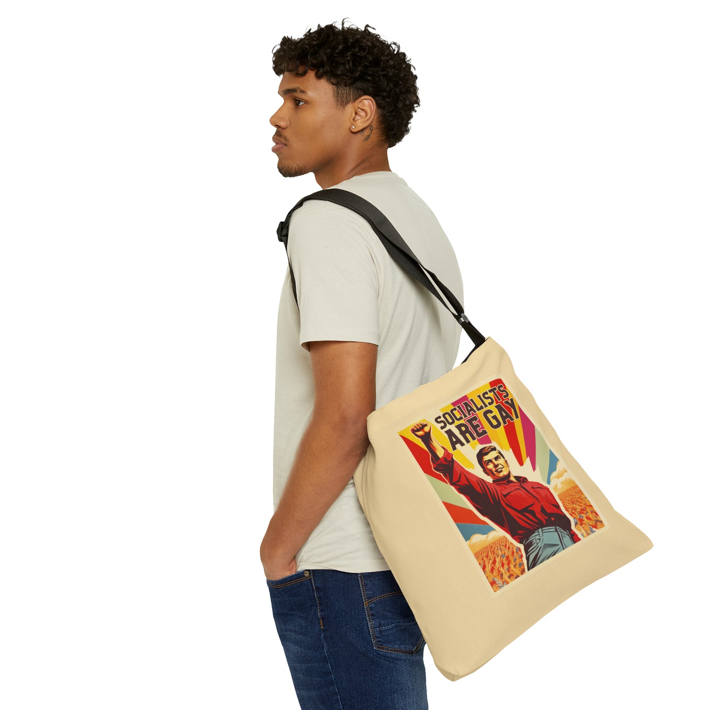 Socialists Are Gay Adjustable Tote Bag