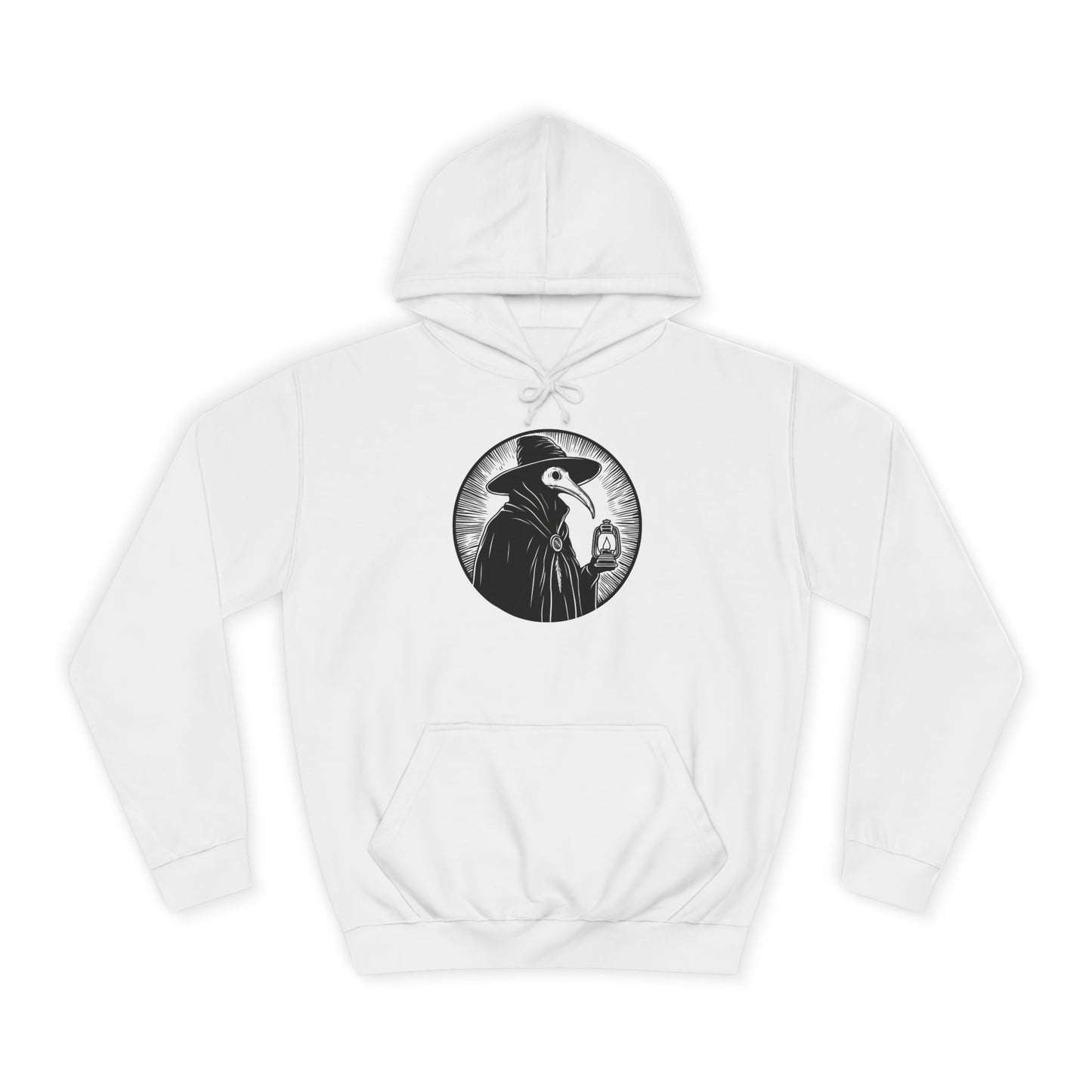 Decode The Left Plague Doctor Unisex College Hoodie