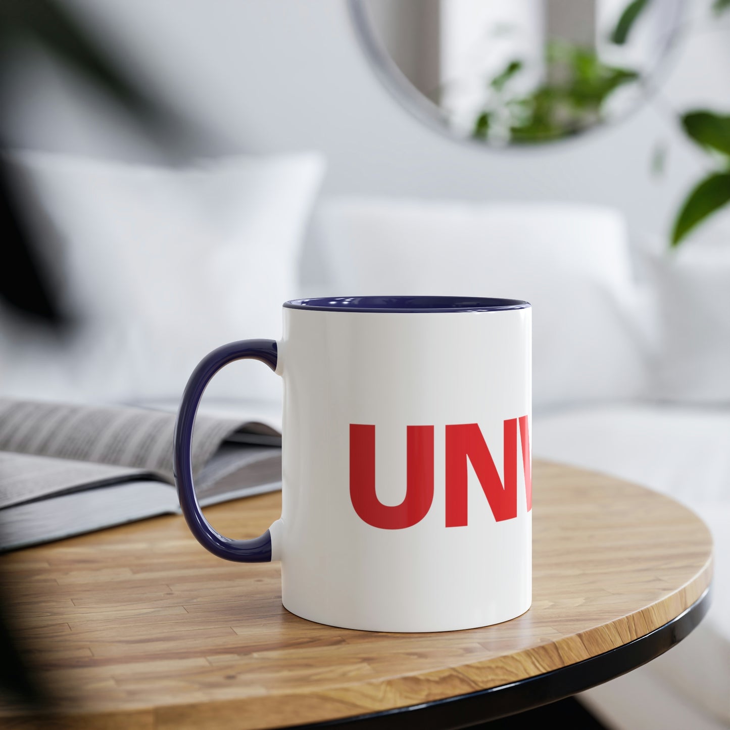 UNWOKE Red Two-Tone Coffee Mugs, 11oz