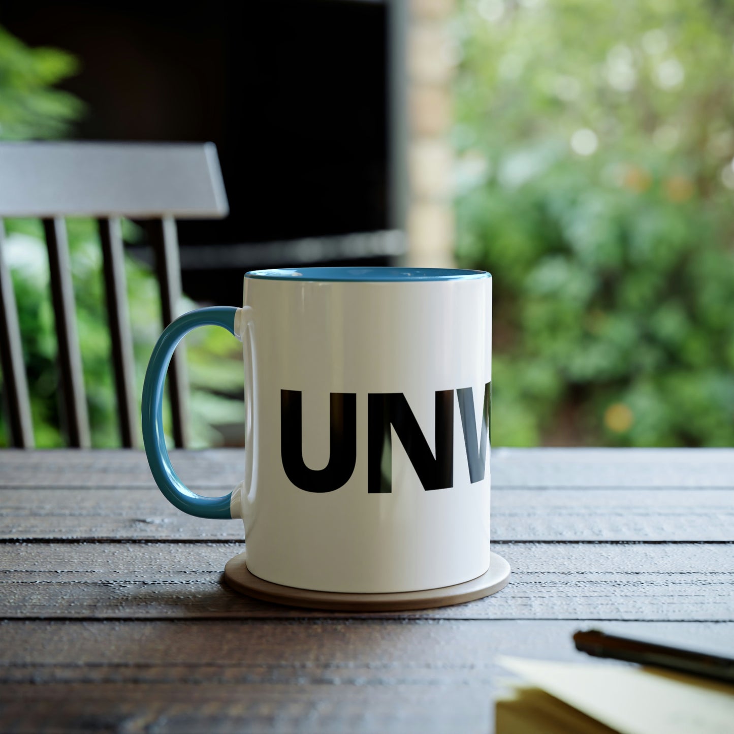 UNWOKE Black Two-Tone Coffee Mugs, 11oz