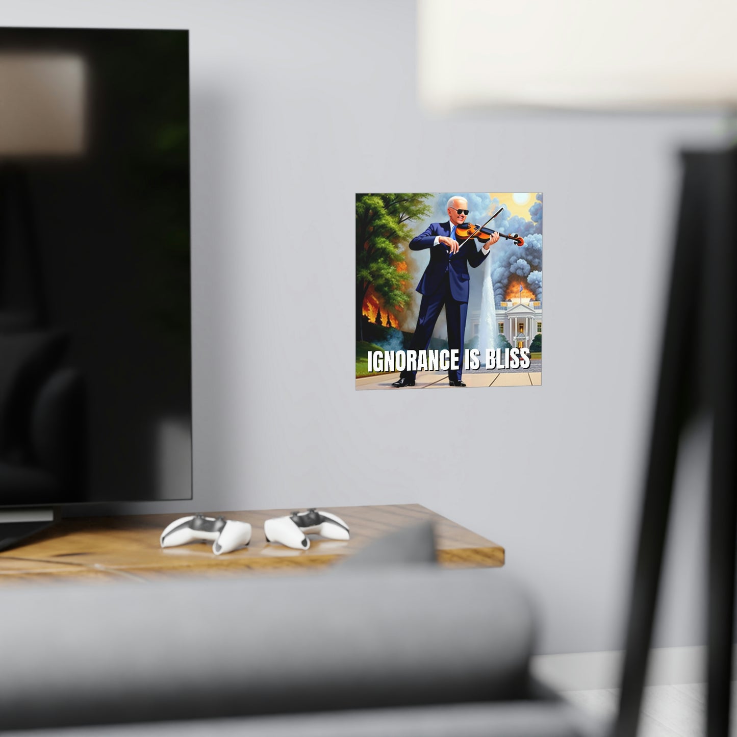 Ignorance Is Bliss Biden Matte Paper Poster