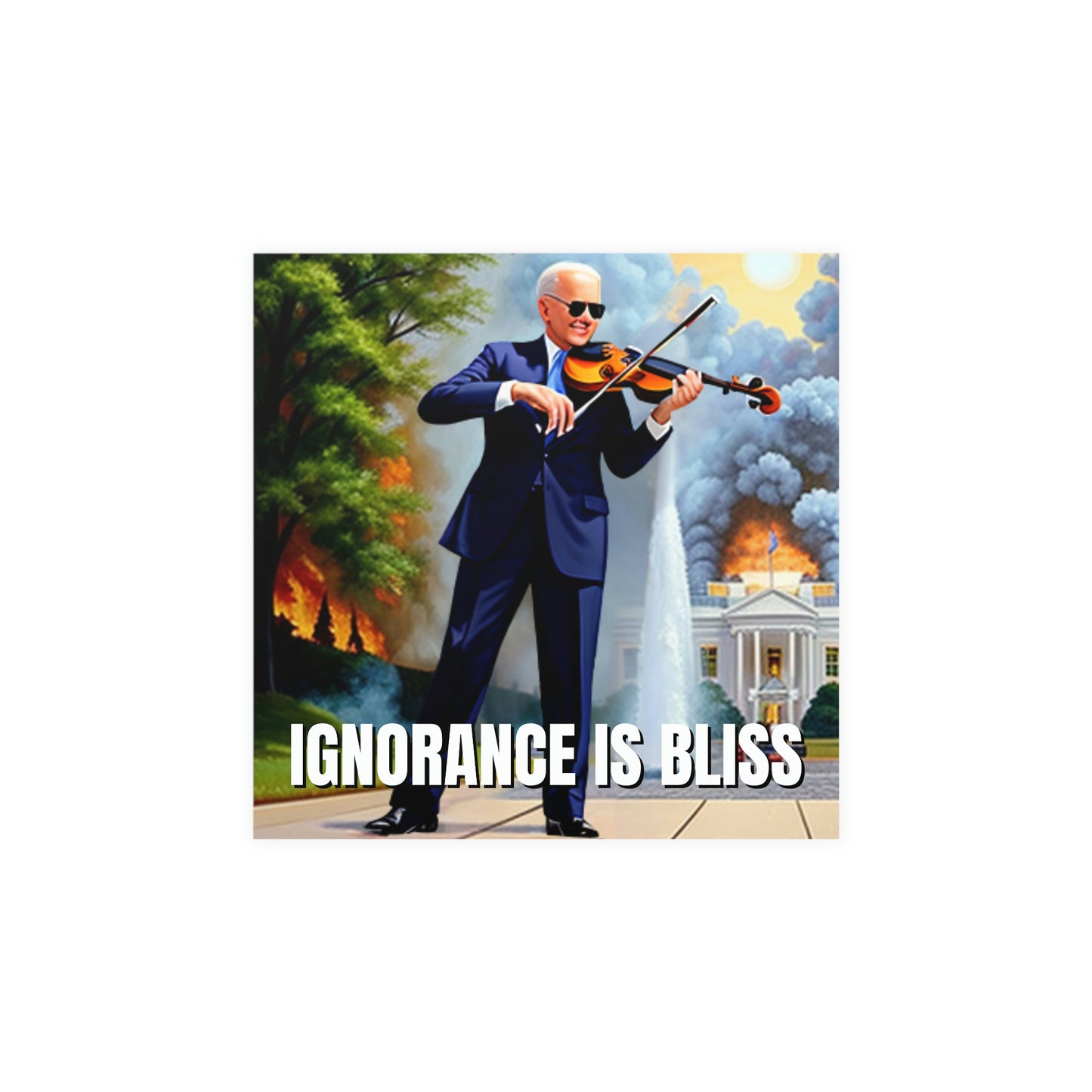Ignorance Is Bliss Biden Matte Paper Poster