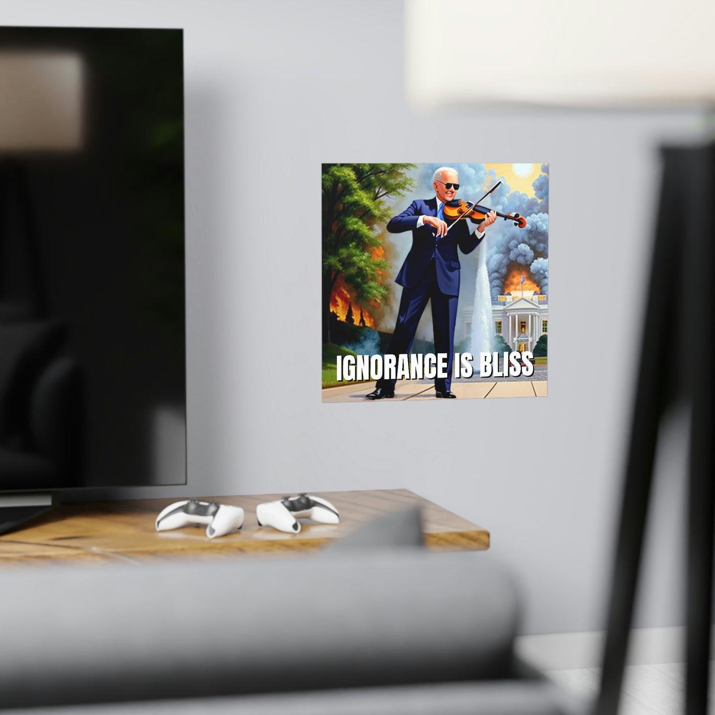 Ignorance Is Bliss Biden Matte Paper Poster