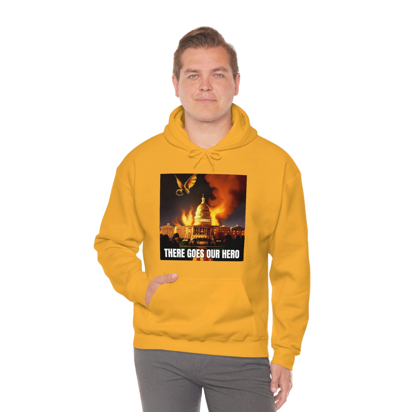 There Goes Our Hero Unisex Heavy Blend™ Hooded Sweatshirt