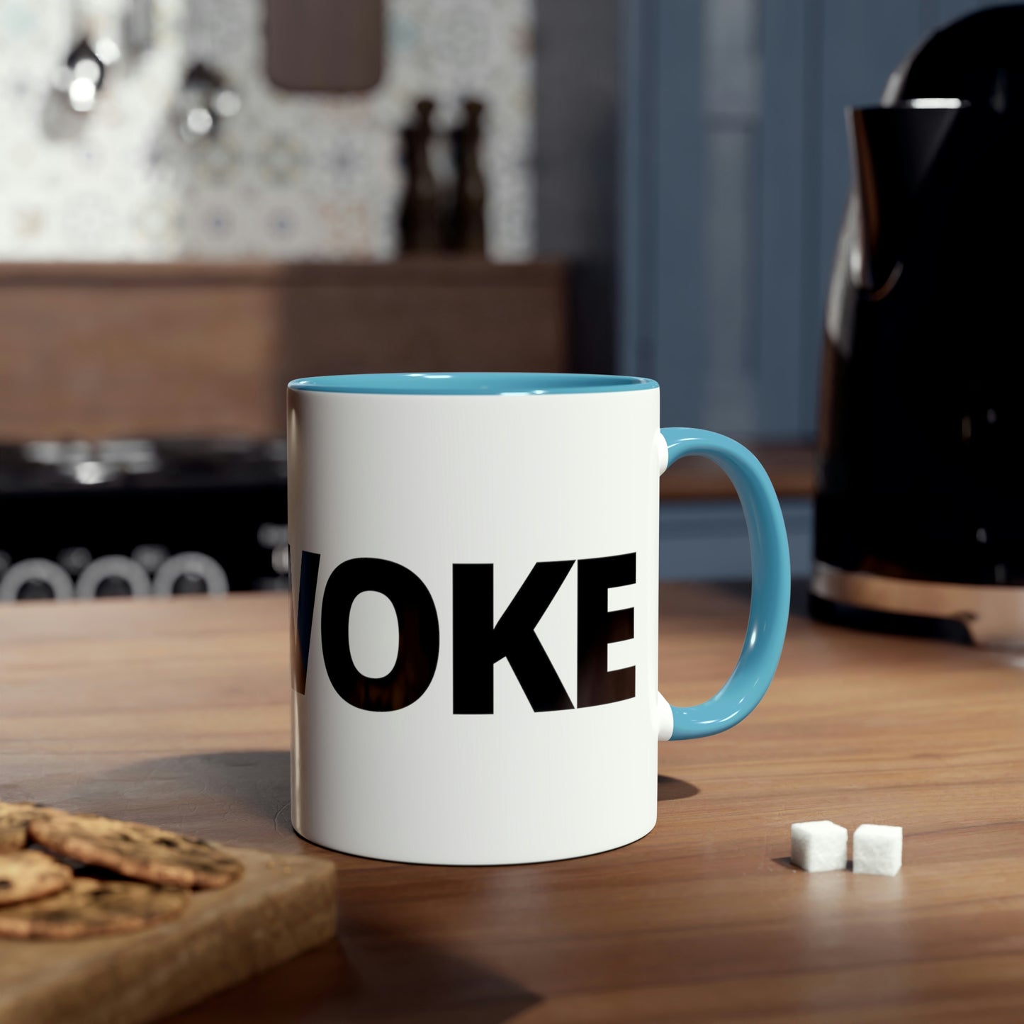 UNWOKE Black Two-Tone Coffee Mugs, 11oz
