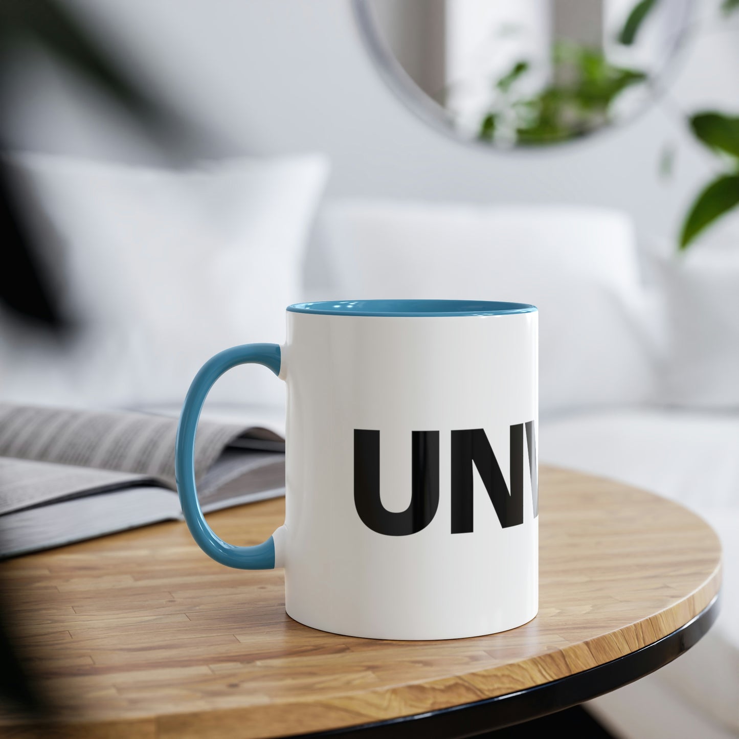 UNWOKE Black Two-Tone Coffee Mugs, 11oz
