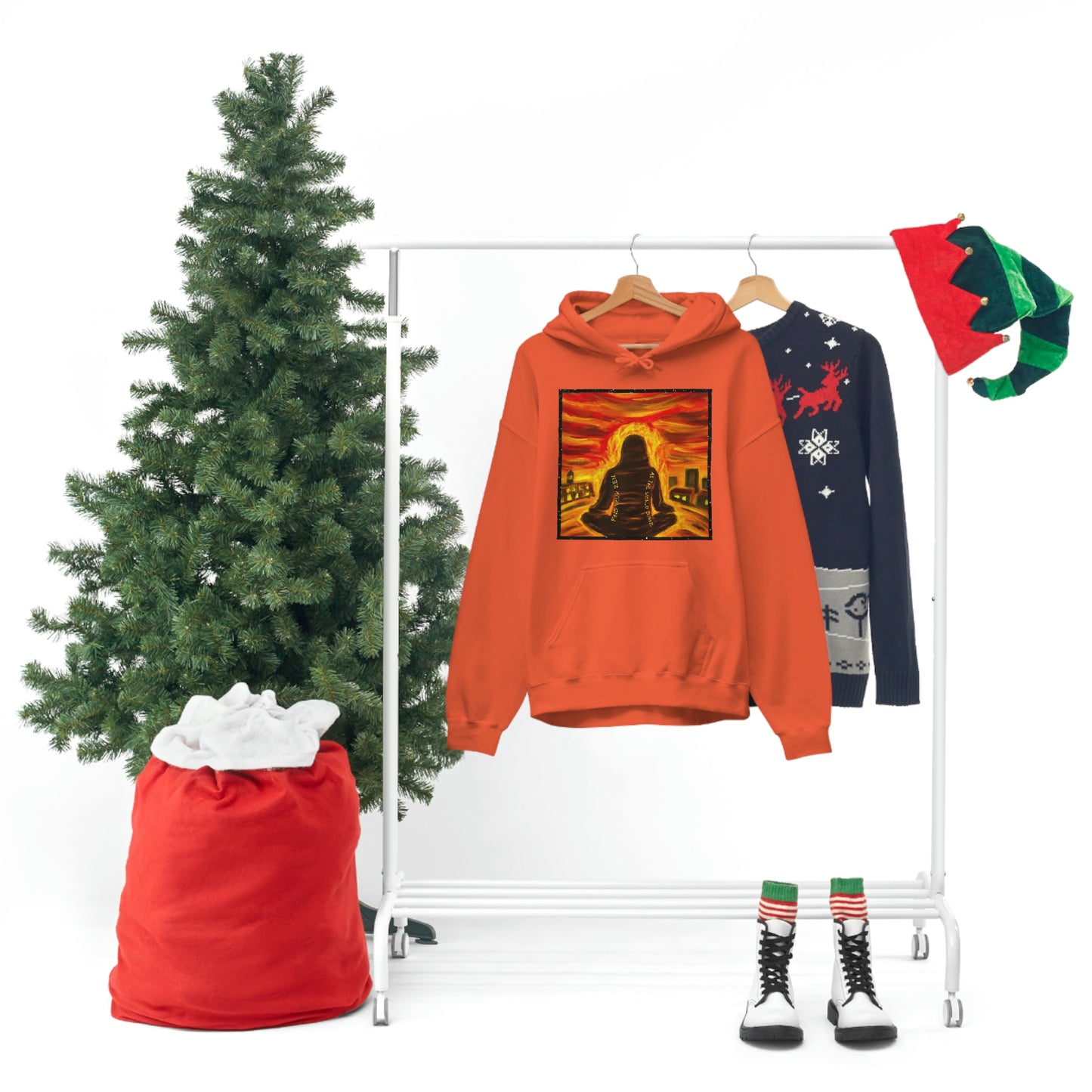 Find Your Zen As The World Burns Unisex Heavy Blend™ Hooded Sweatshirt