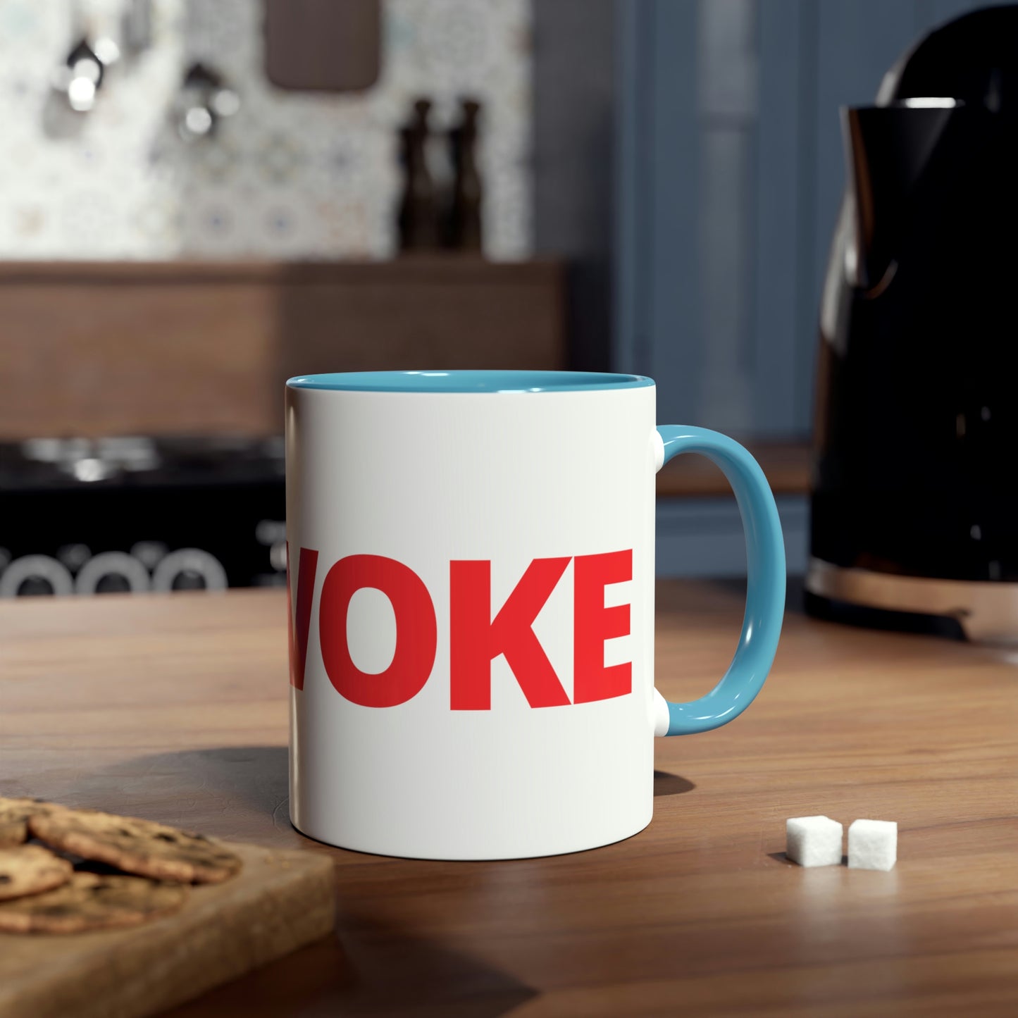 UNWOKE Red Two-Tone Coffee Mugs, 11oz