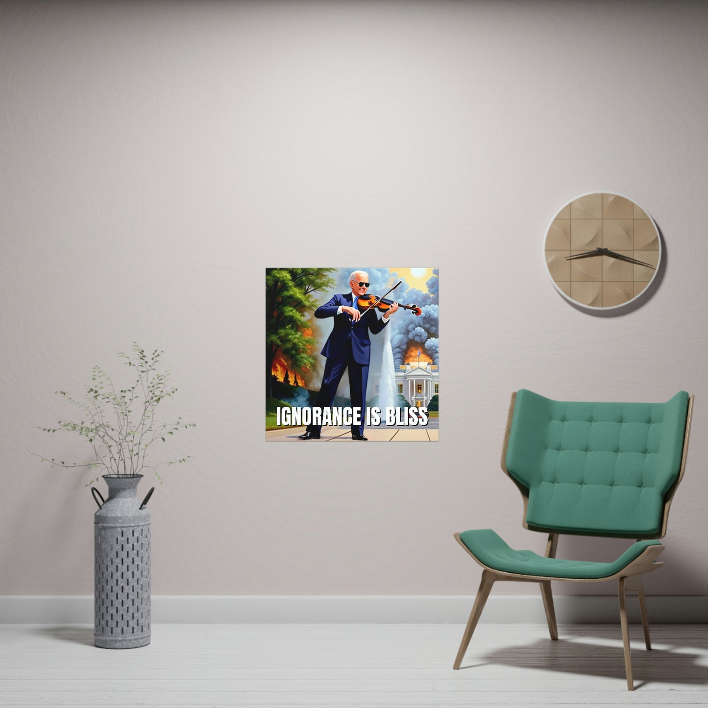Ignorance Is Bliss Biden Matte Paper Poster