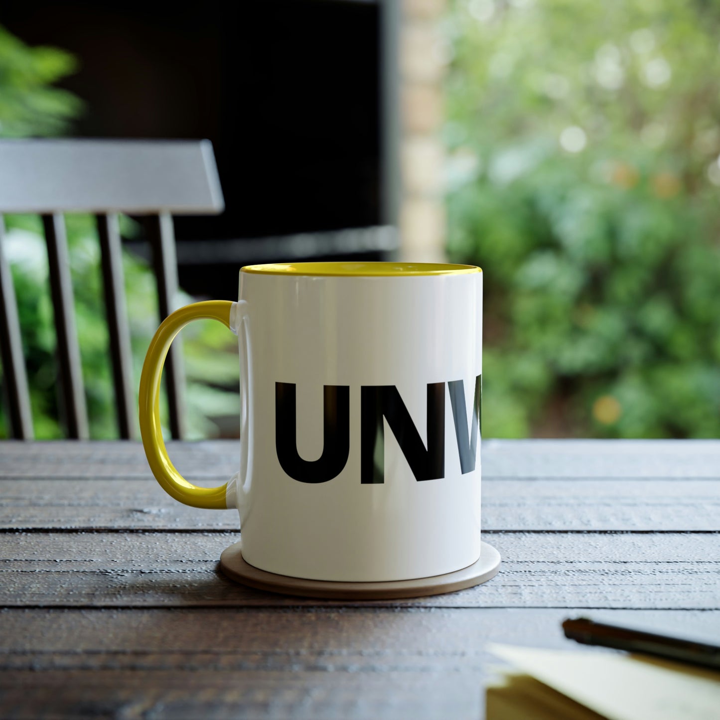 UNWOKE Black Two-Tone Coffee Mugs, 11oz