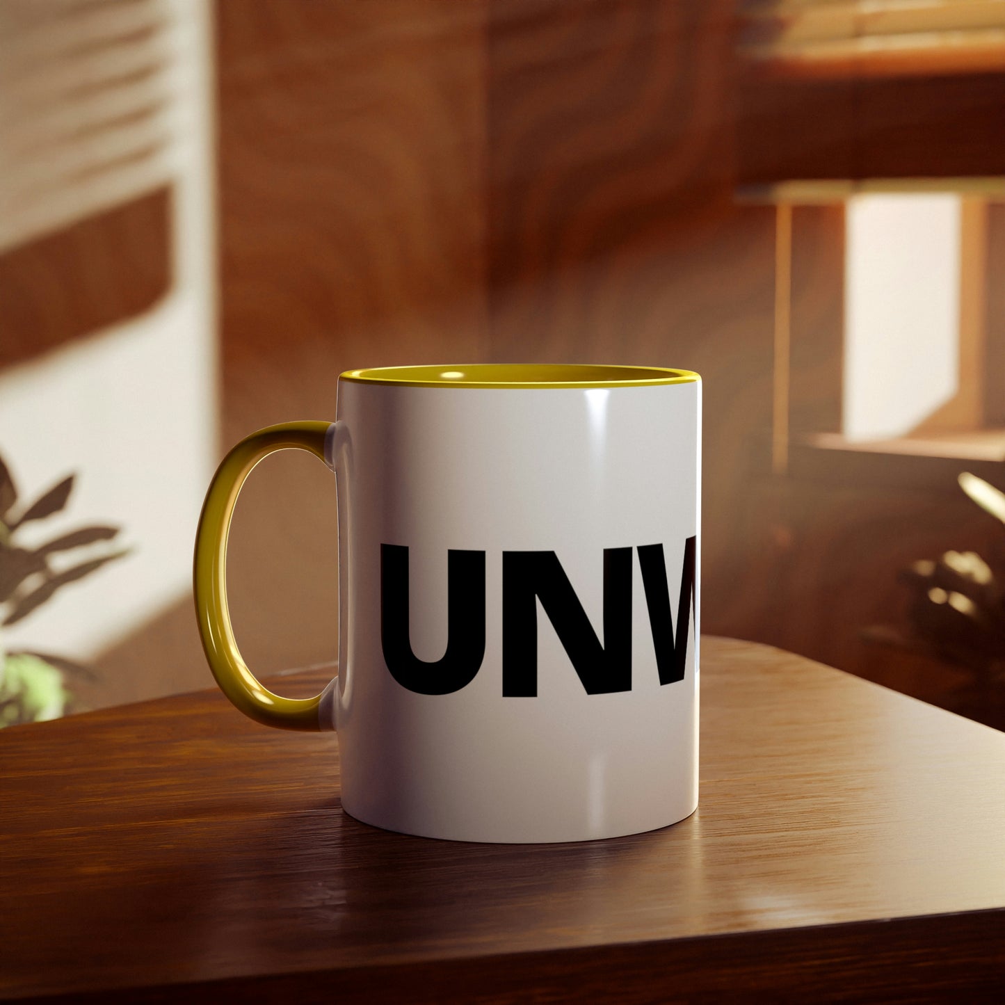 UNWOKE Black Two-Tone Coffee Mugs, 11oz