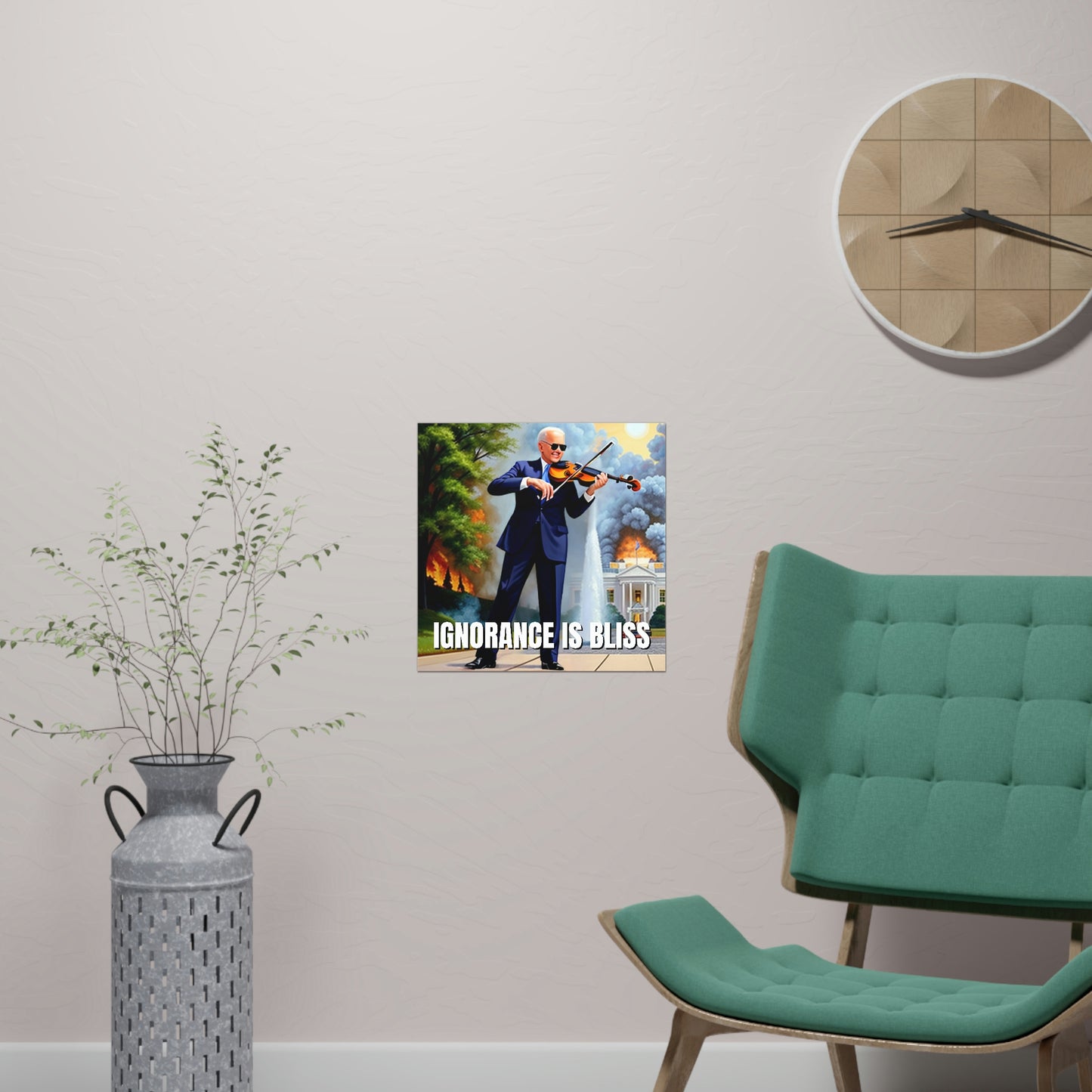 Ignorance Is Bliss Biden Matte Paper Poster